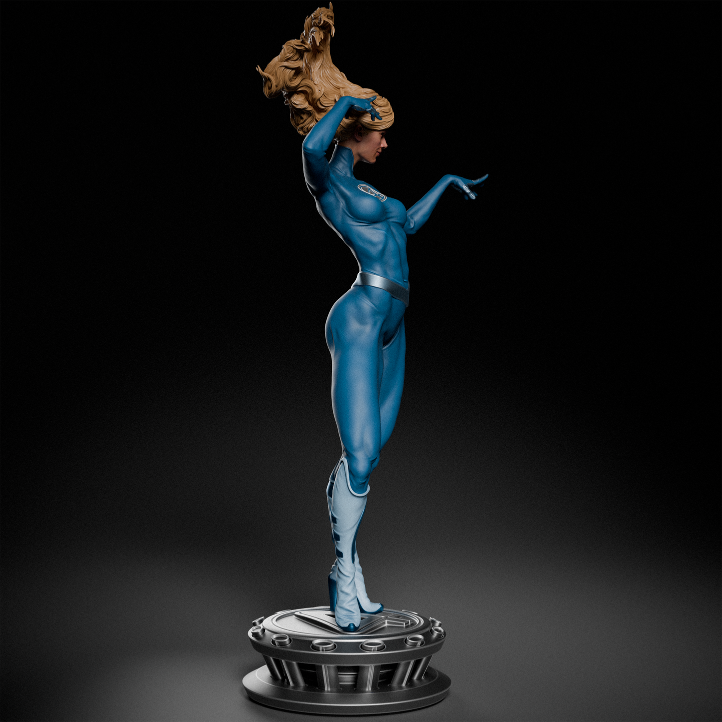 Invisible Woman style Forcefield Heroine resin kit – Unpainted 3D Printed Model kit