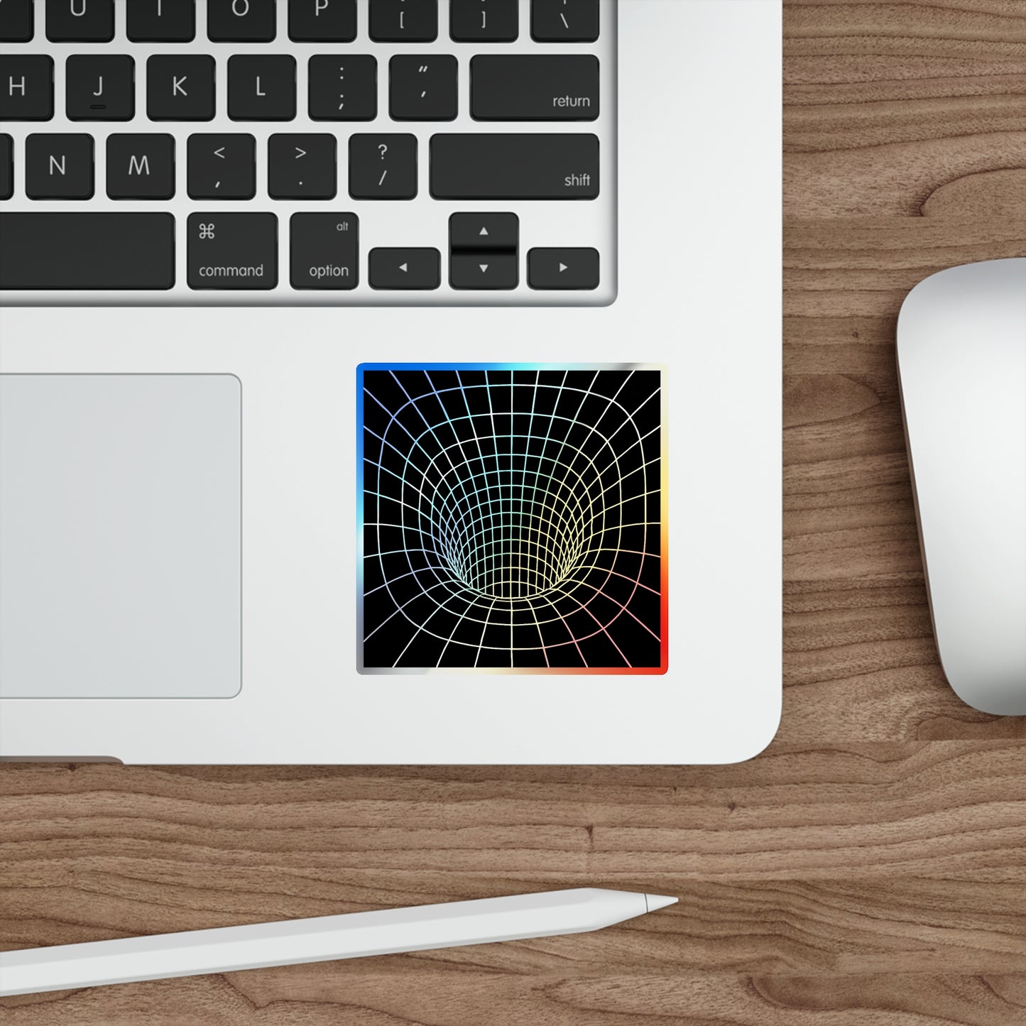 Holographic Grid Tunnel Sticker - Cyberpunk Vaporwave Webcore Glitch Edgerunners Astro Punk Event Horizon Aesthetic Decal sticker