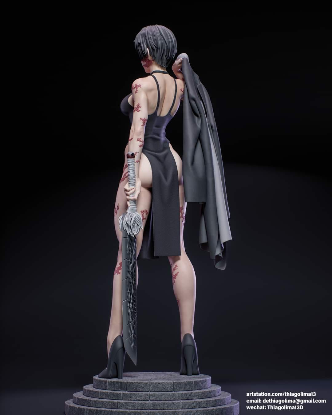 Maki Zenin Style Jujutsu Kaisen Casual Unpainted Resin Garage Kit (1/6-1/12)