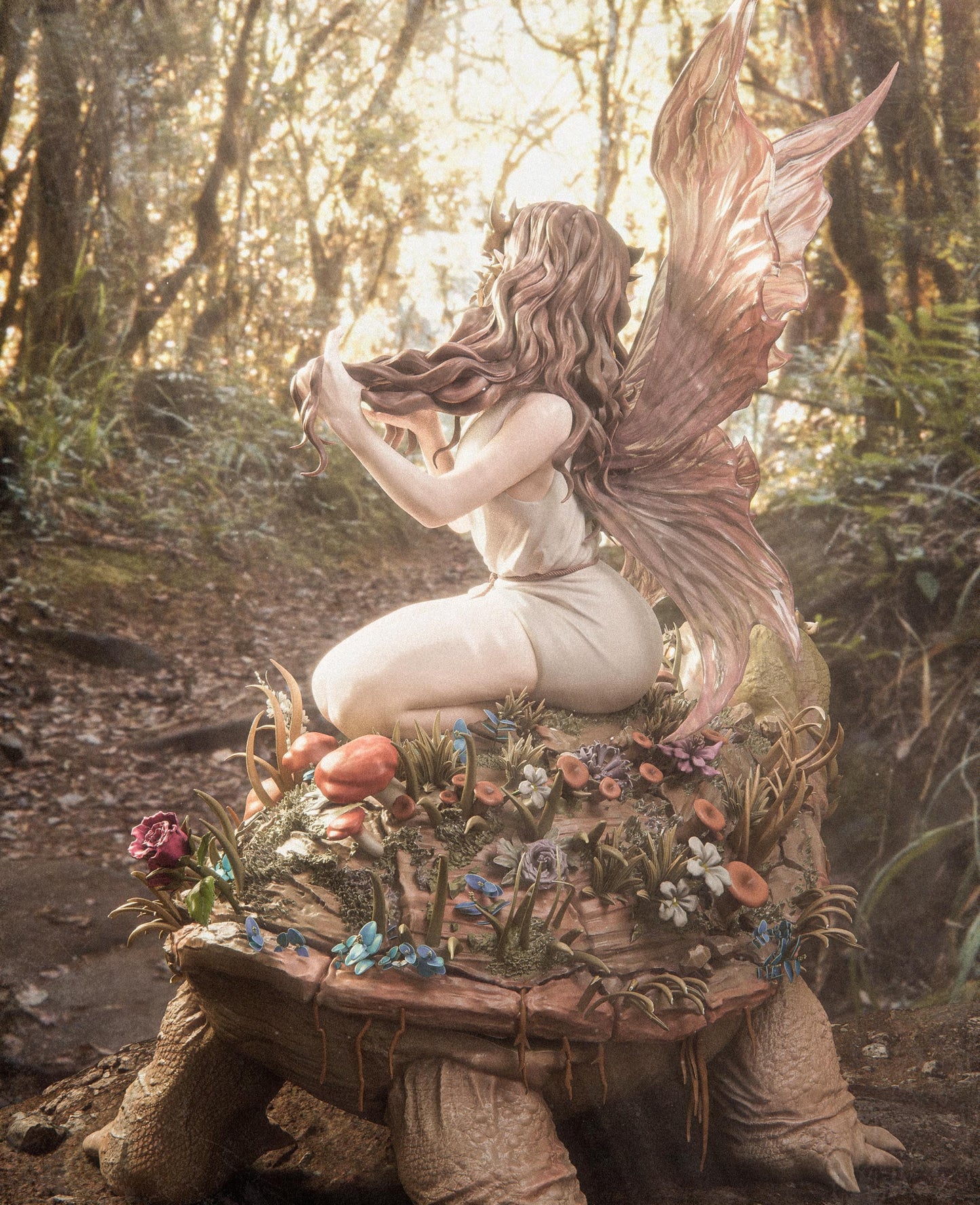 Enchanted Fairy Blosson Girl resin kit – Unpainted 3D Printed Model kit