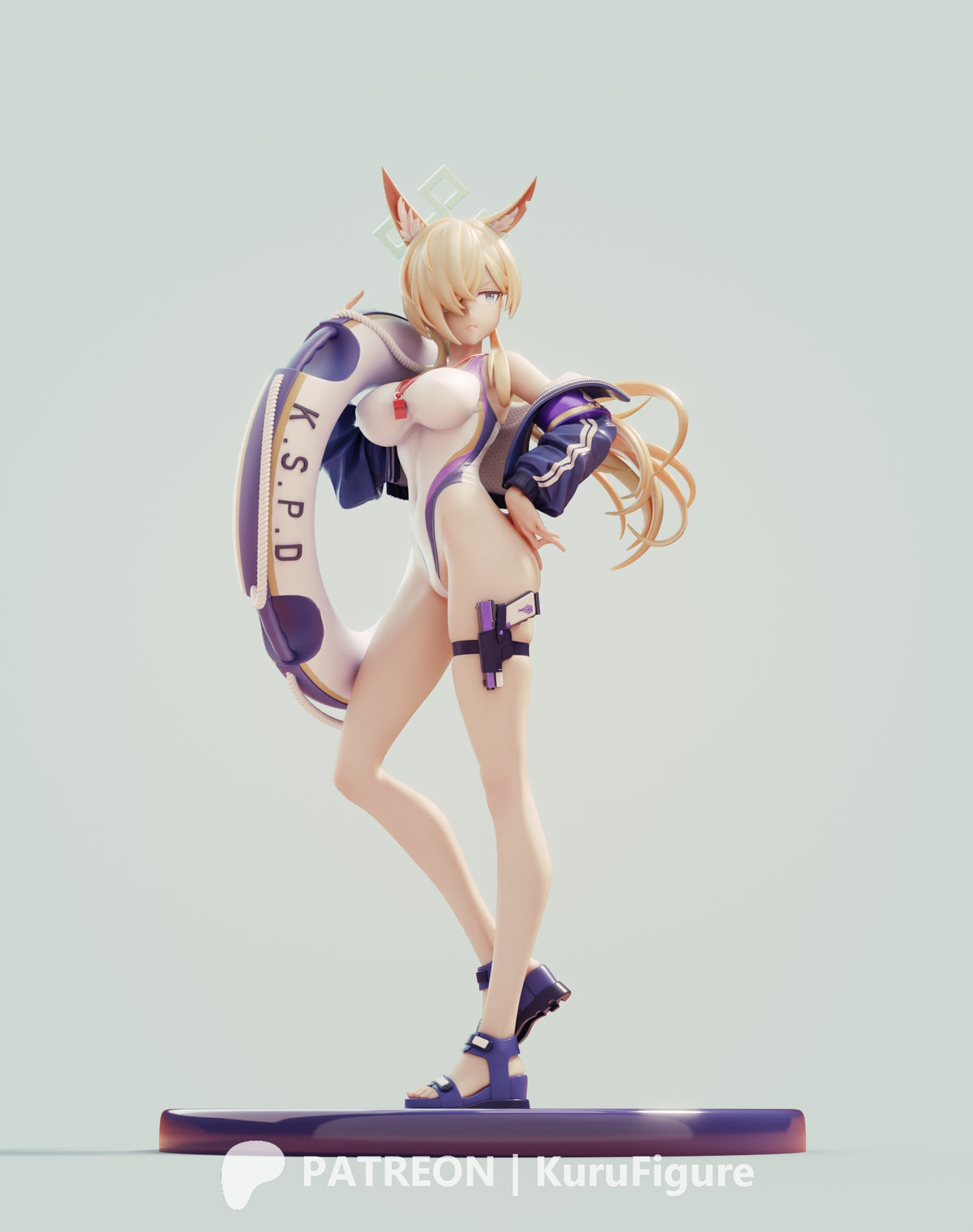 Blue Archive Ogata Kanna Unpainted Resin Kit (1/6-1/12)