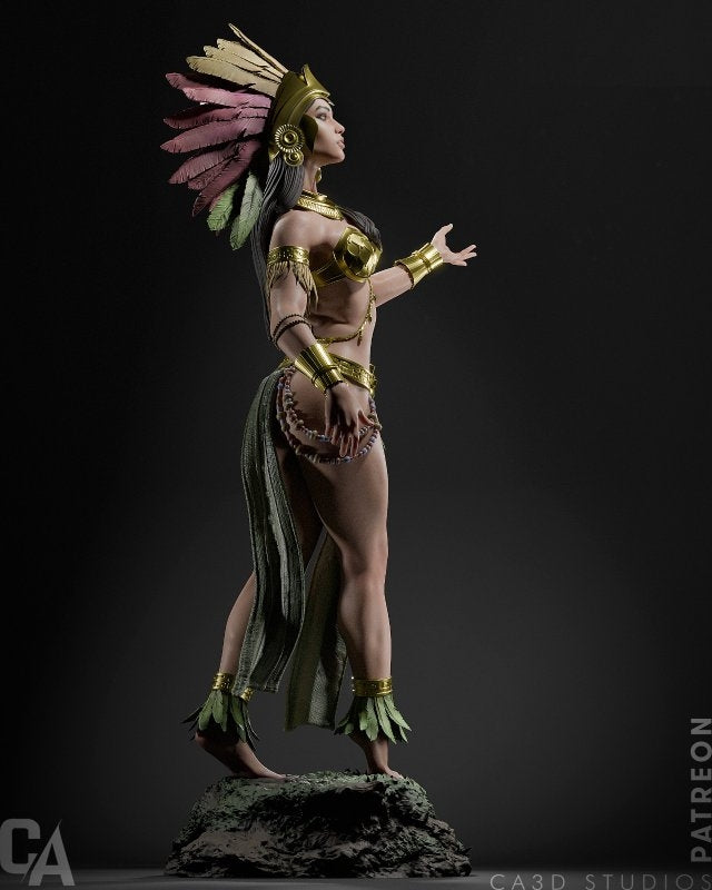 Aztec Goddess resin kit – Unpainted 3D Printed Model kit