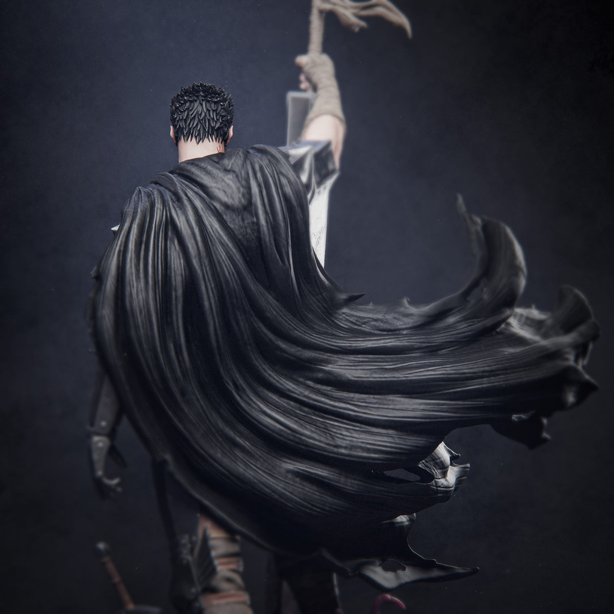 Guts Style Berserk Black Swordsman Anime Unpainted Resin Garage Model (1/6-1/12)