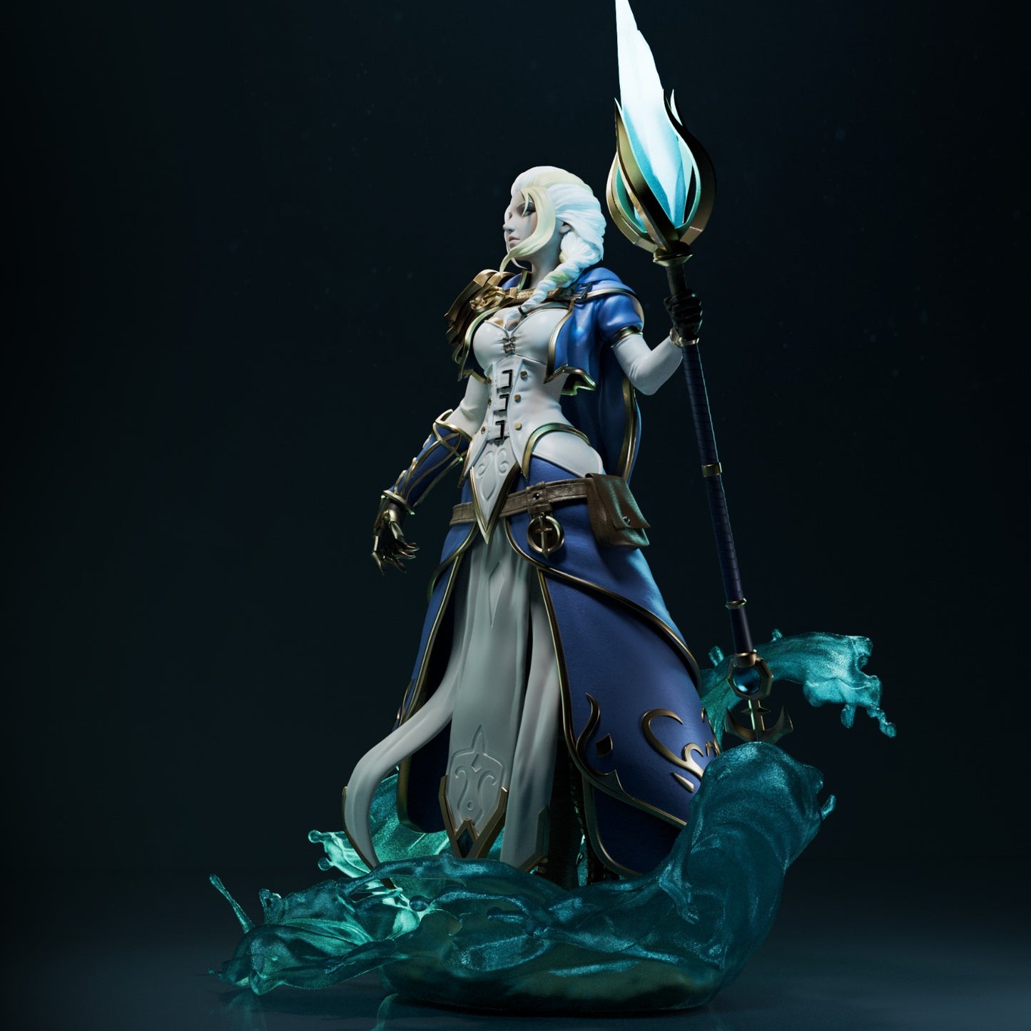 Jaina style Arcane Admiral Girl resin kit – Unpainted 3D Printed Model kit