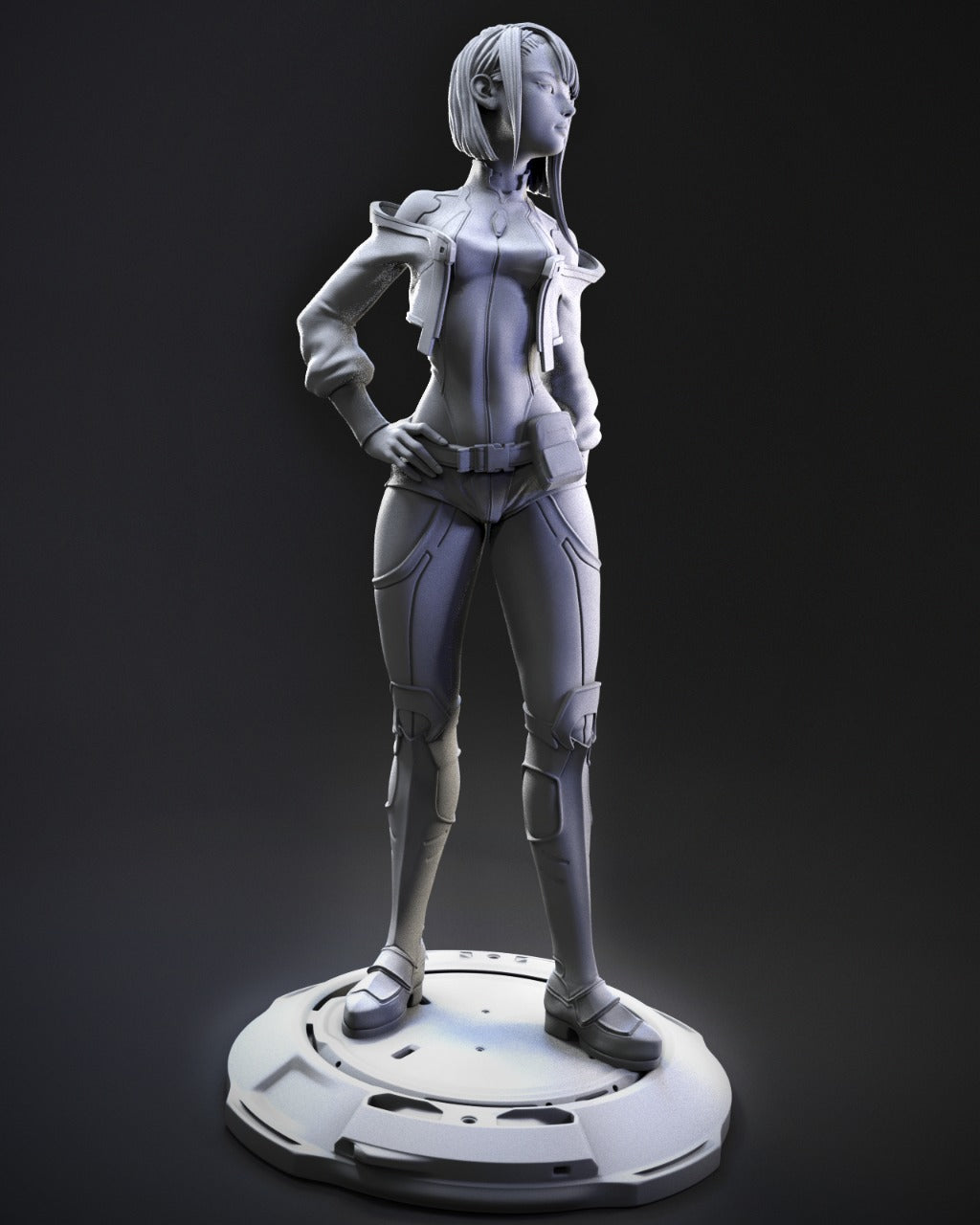 Lucy Kushinada Style Cyberpunk Anime Unpainted Resin Garage Kit (1/6-1/12)