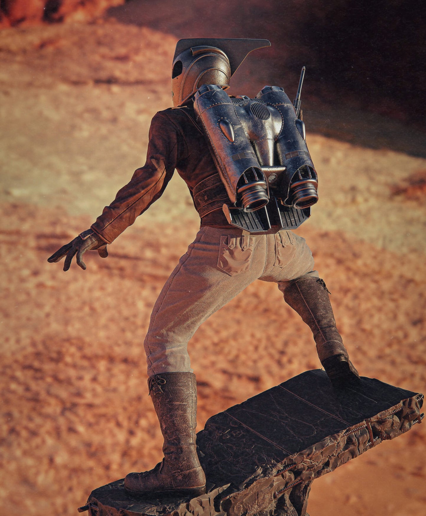 Rocketeer style Sky Ace resin kit – Unpainted 3D Printed Model kit