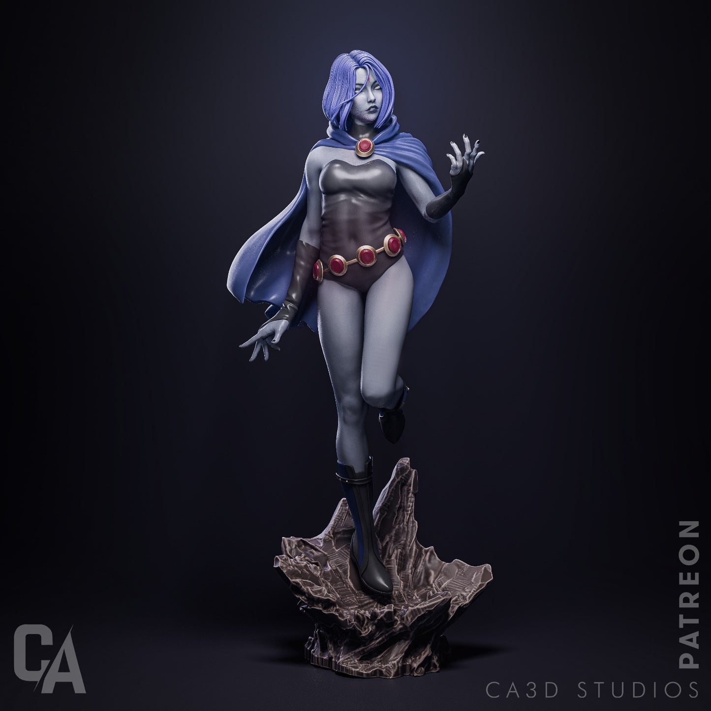 Raven style Shadow Sorceress Girl resin kit – Unpainted 3D Printed Model kit