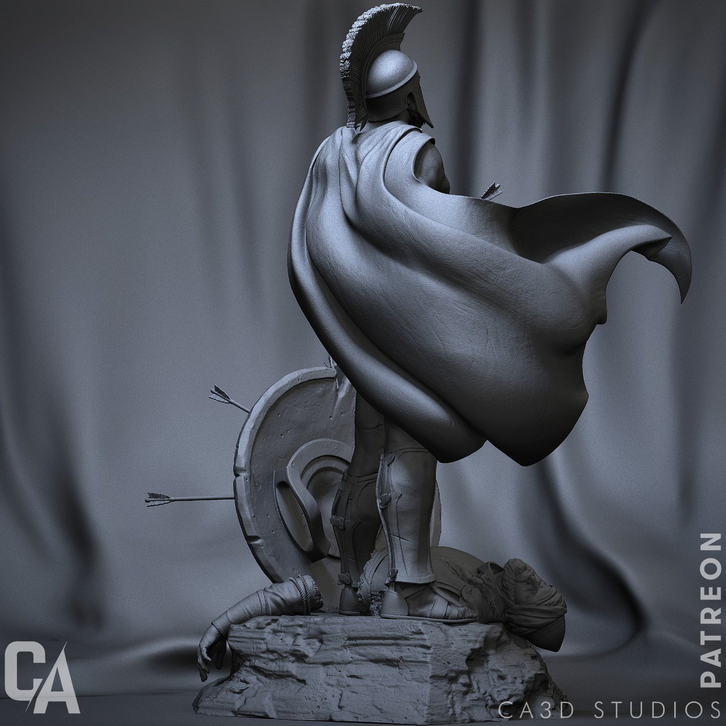 Spartan King Leonidas style resin kit – Unpainted 3D Printed Model kit
