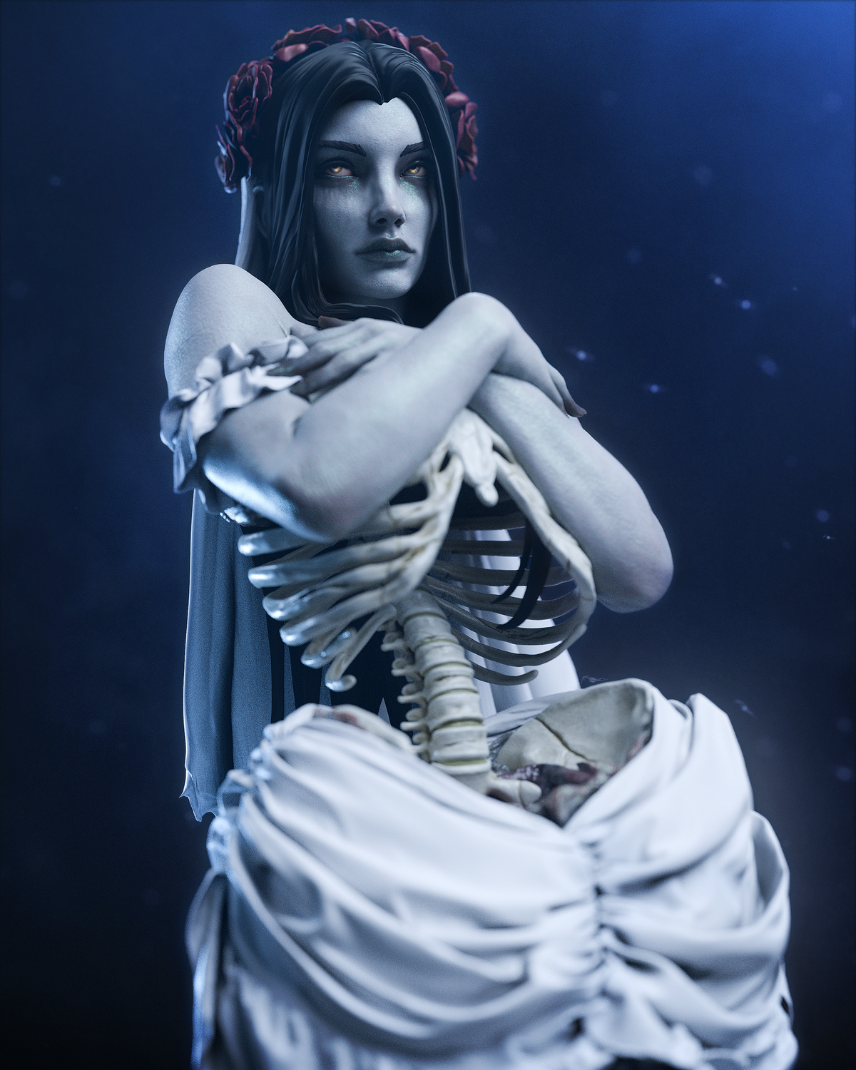Corpse Bride Style Tim Burton Movie Unpainted Resin Garage Model Kit (1/6-1/12)