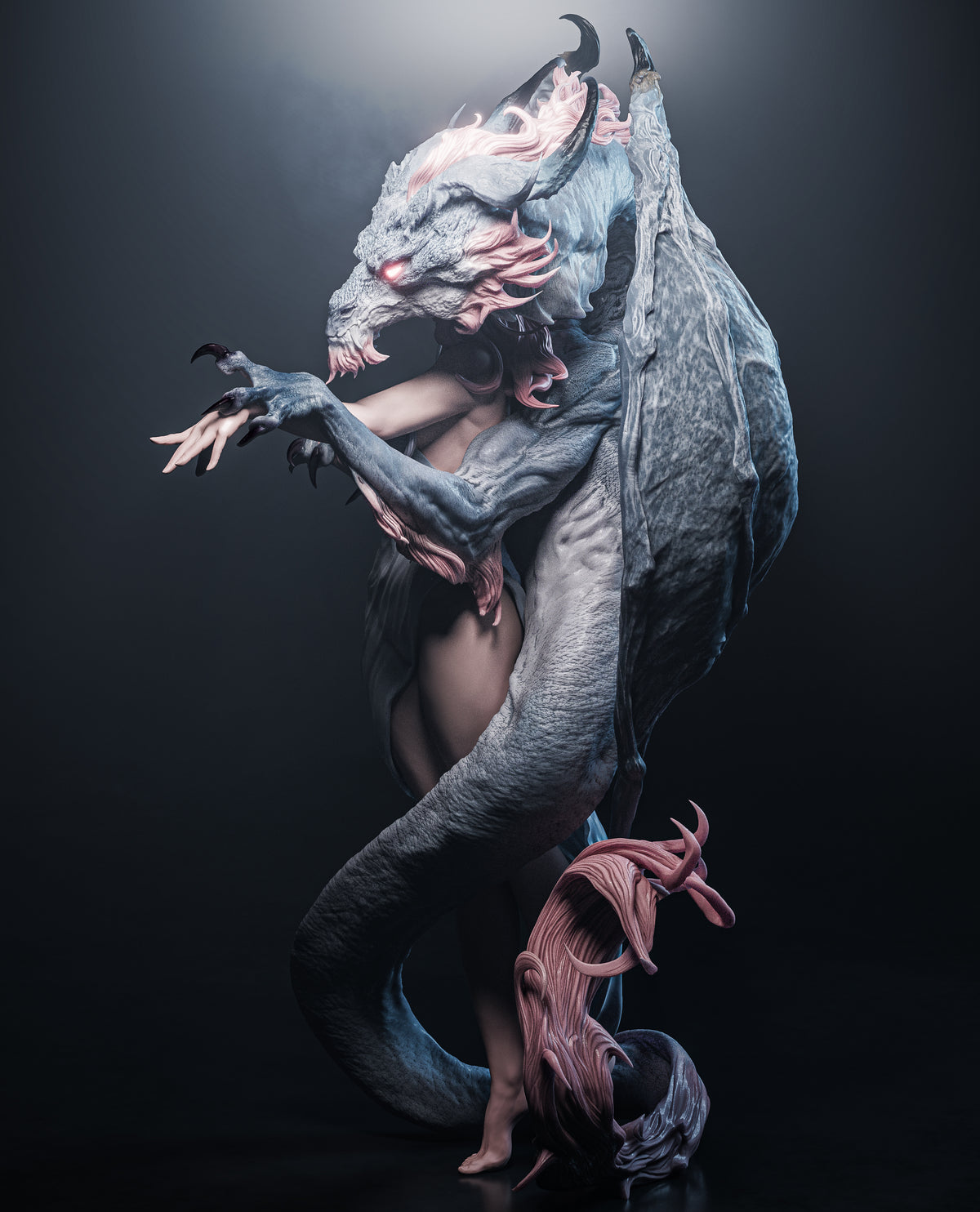 Dragon Lady OC Style Fantasy Monster Unpainted Resin Garage Model Kit (1/6-1/12)