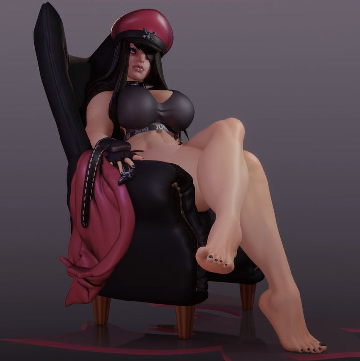 Boss Juri style Psycho Strike Girl resin kit – Unpainted 3D Printed Model kit