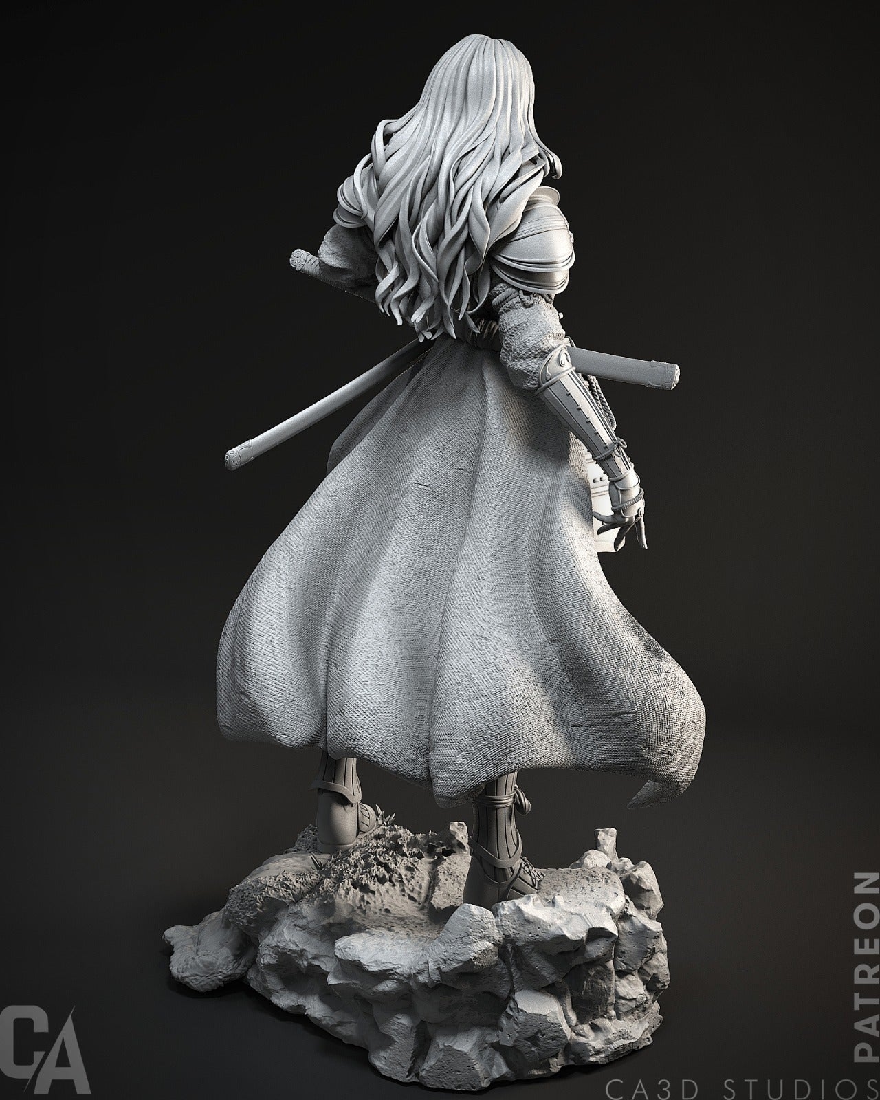 Samurai Wonder Woman style Bushido Champion Girl resin kit – Unpainted 3D Printed Model kit