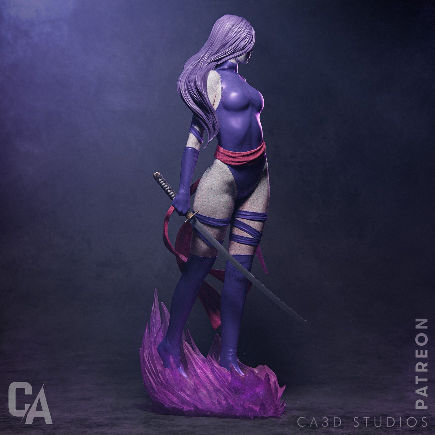 Psylock style Psychic Blade Girl resin kit – Unpainted 3D Printed Model kit