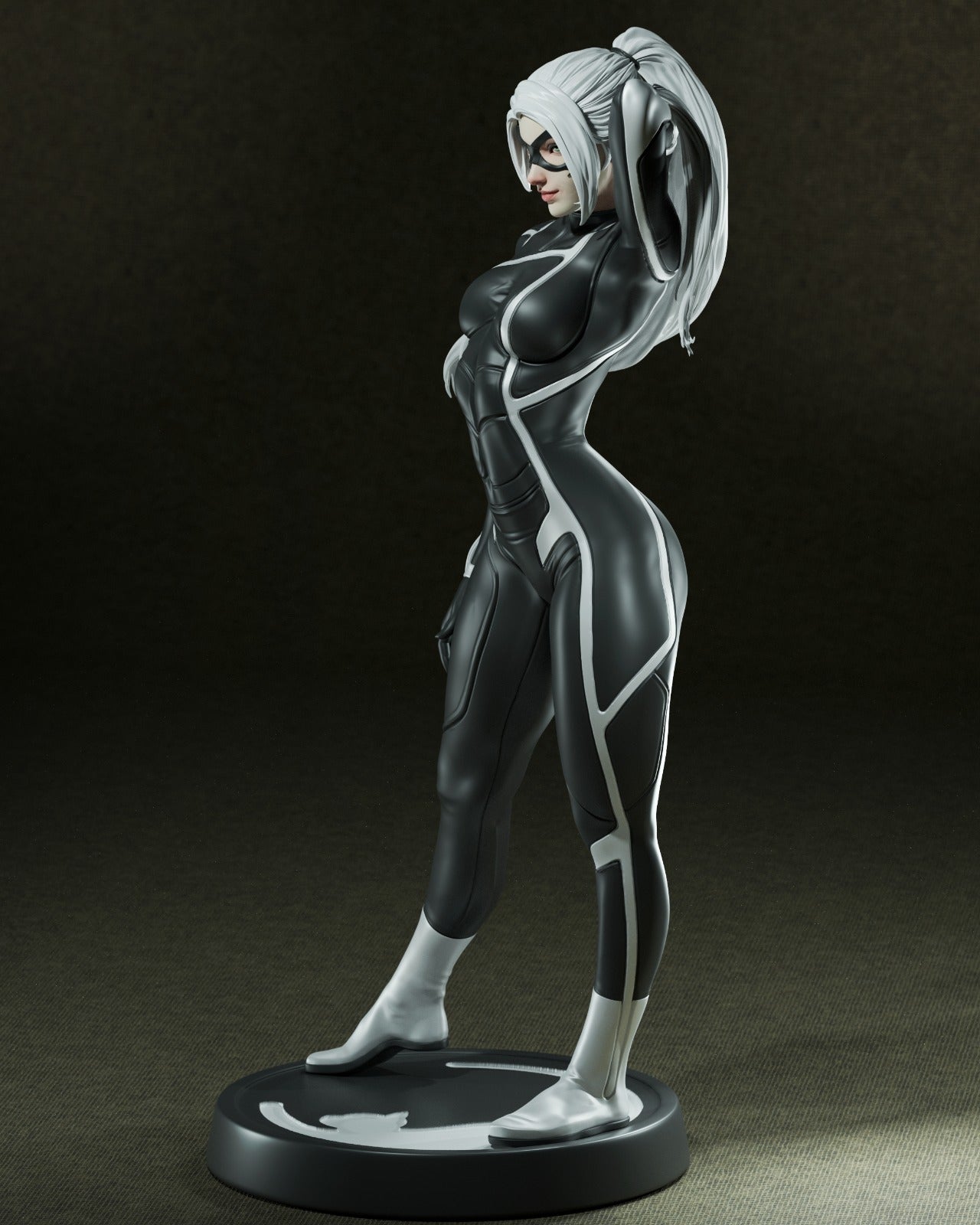 Black Cat style Feline Thief Girl resin kit – Unpainted 3D Printed Model kit