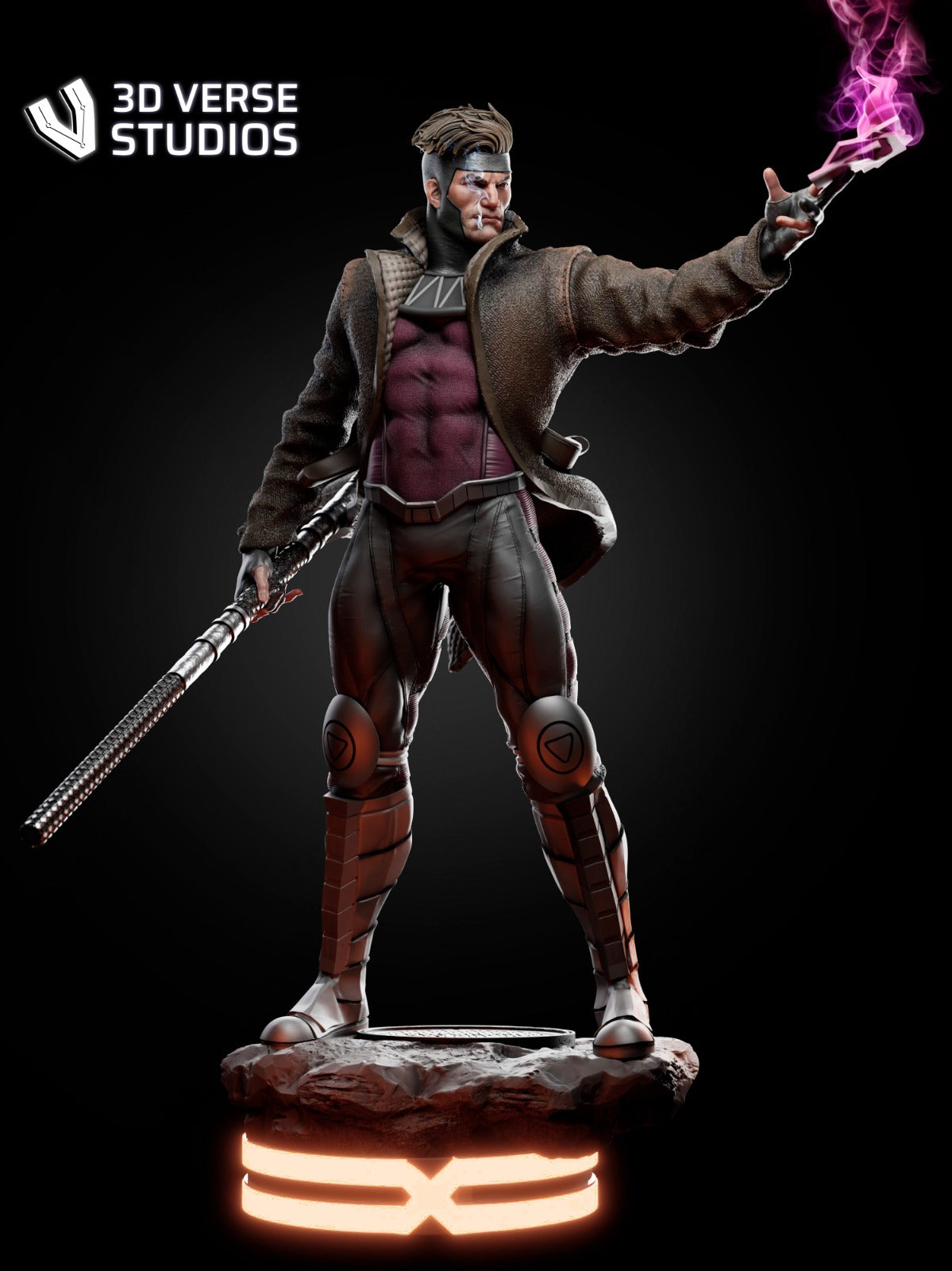Gambit style Cardmaster Hero resin kit – Unpainted 3D Printed Model kit