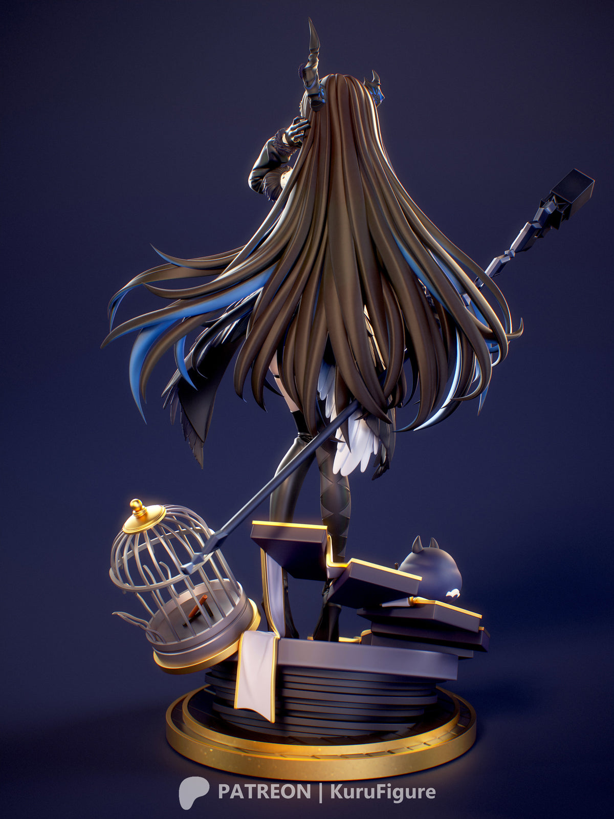 Nerissa Ravencroft Style VTuber Unpainted Resin Kit (1/6-1/12)