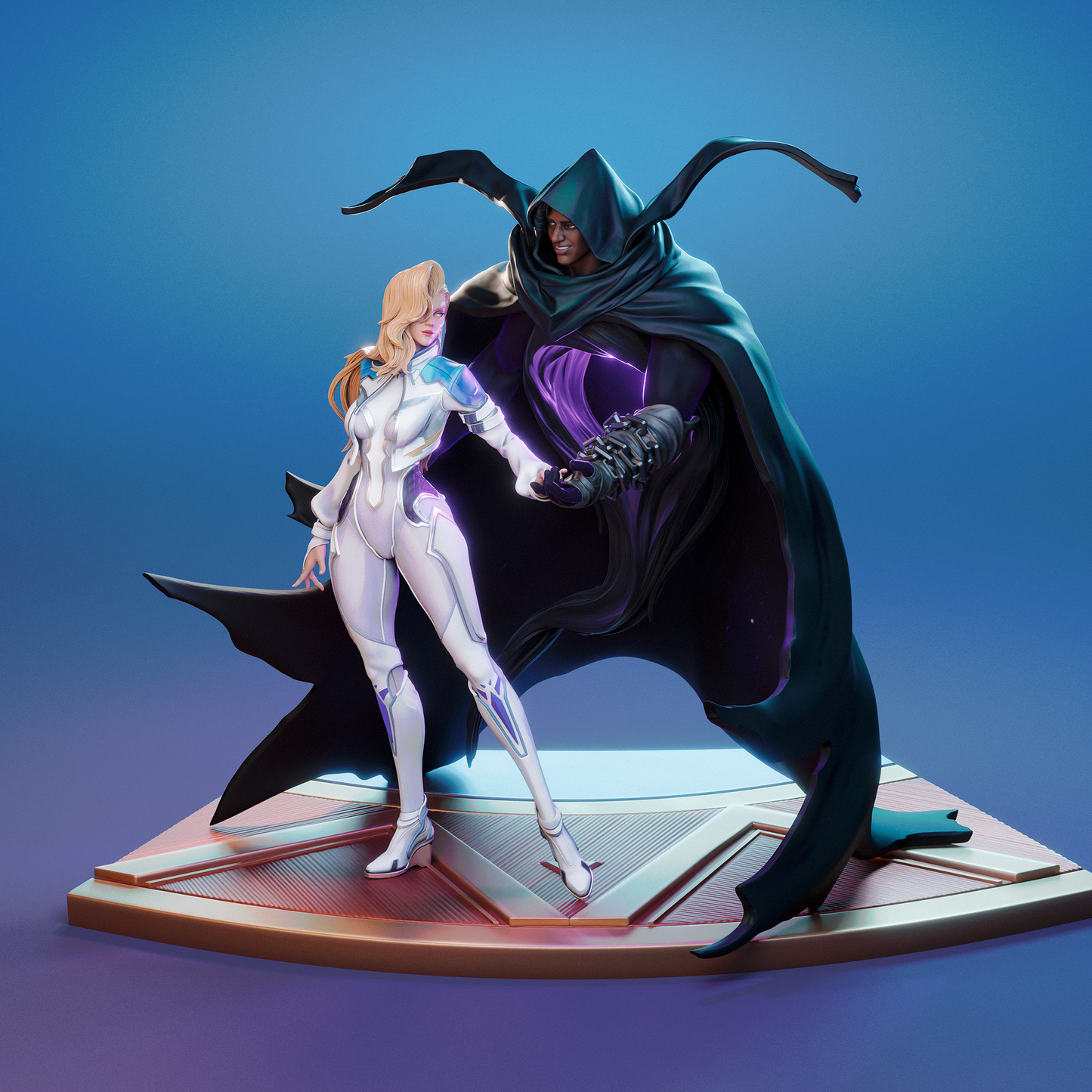 Cloak and Dagger style Duo resin kit – Unpainted 3D Printed Model kit