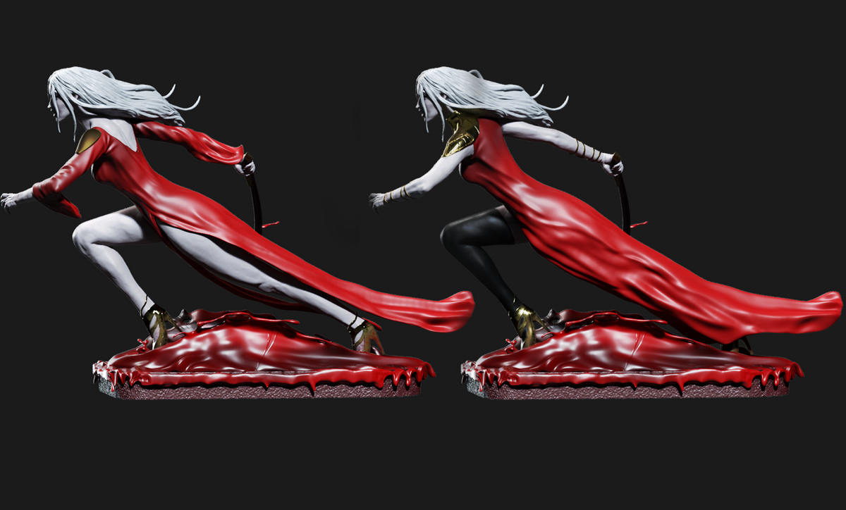 Carmilla Style Vampire Castlevania Anime Unpainted Resin Garage Kit (1/6-1/12)