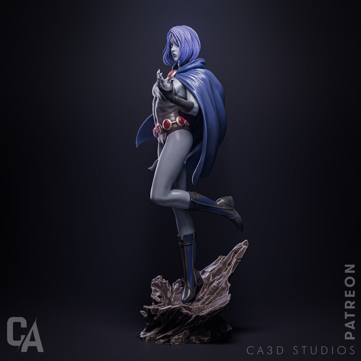 Raven style Shadow Sorceress Girl resin kit – Unpainted 3D Printed Model kit