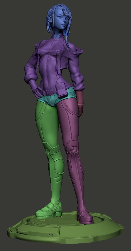 Lucy Kushinada Style Cyberpunk Anime Unpainted Resin Garage Kit (1/6-1/12)