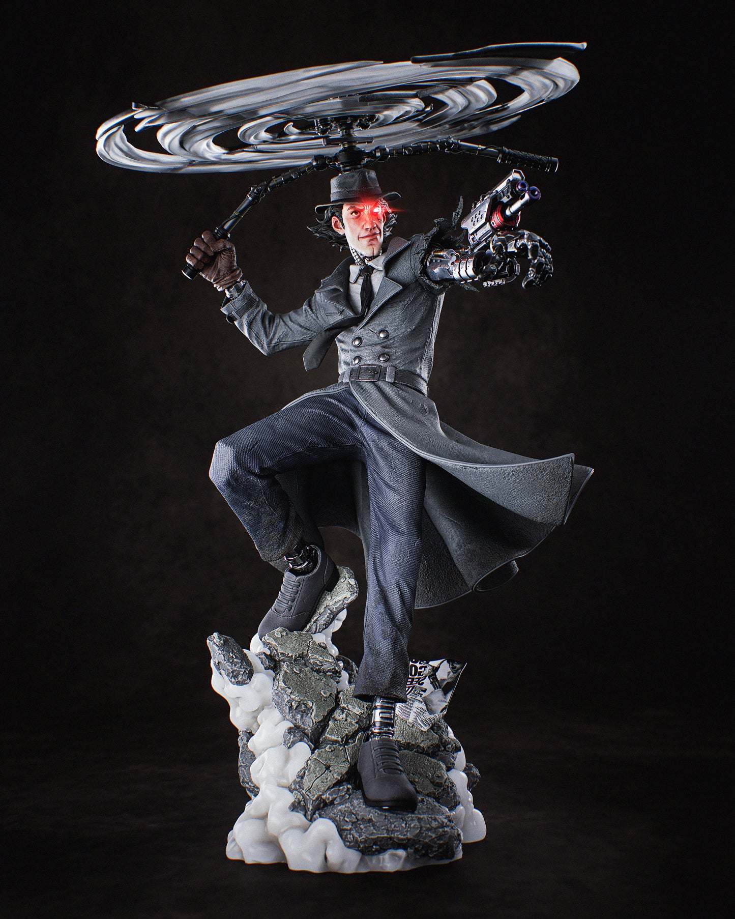 Inspector Gadget style Mechanical Detective resin kit – Unpainted 3D Printed Model kit
