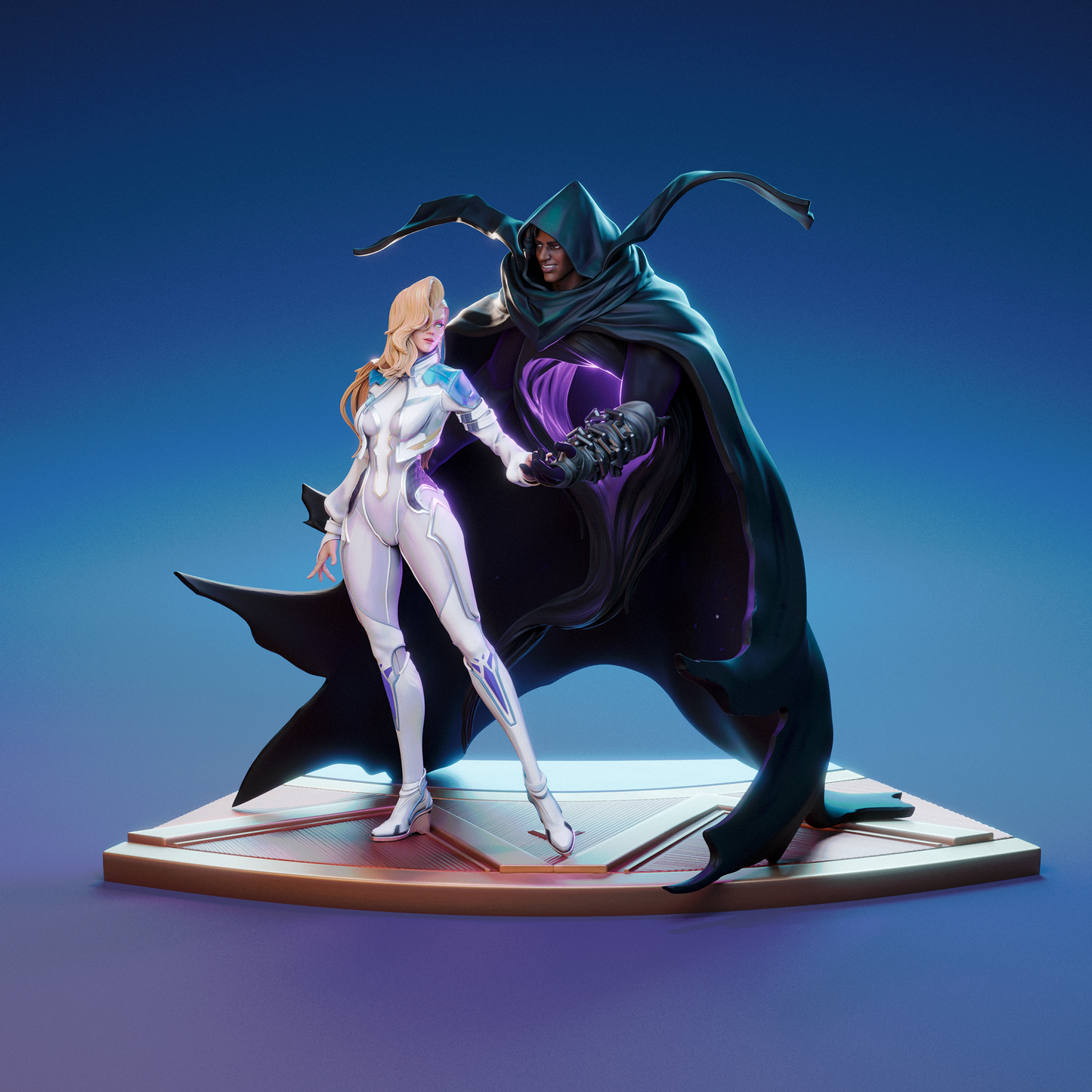 Cloak and Dagger style Duo resin kit – Unpainted 3D Printed Model kit