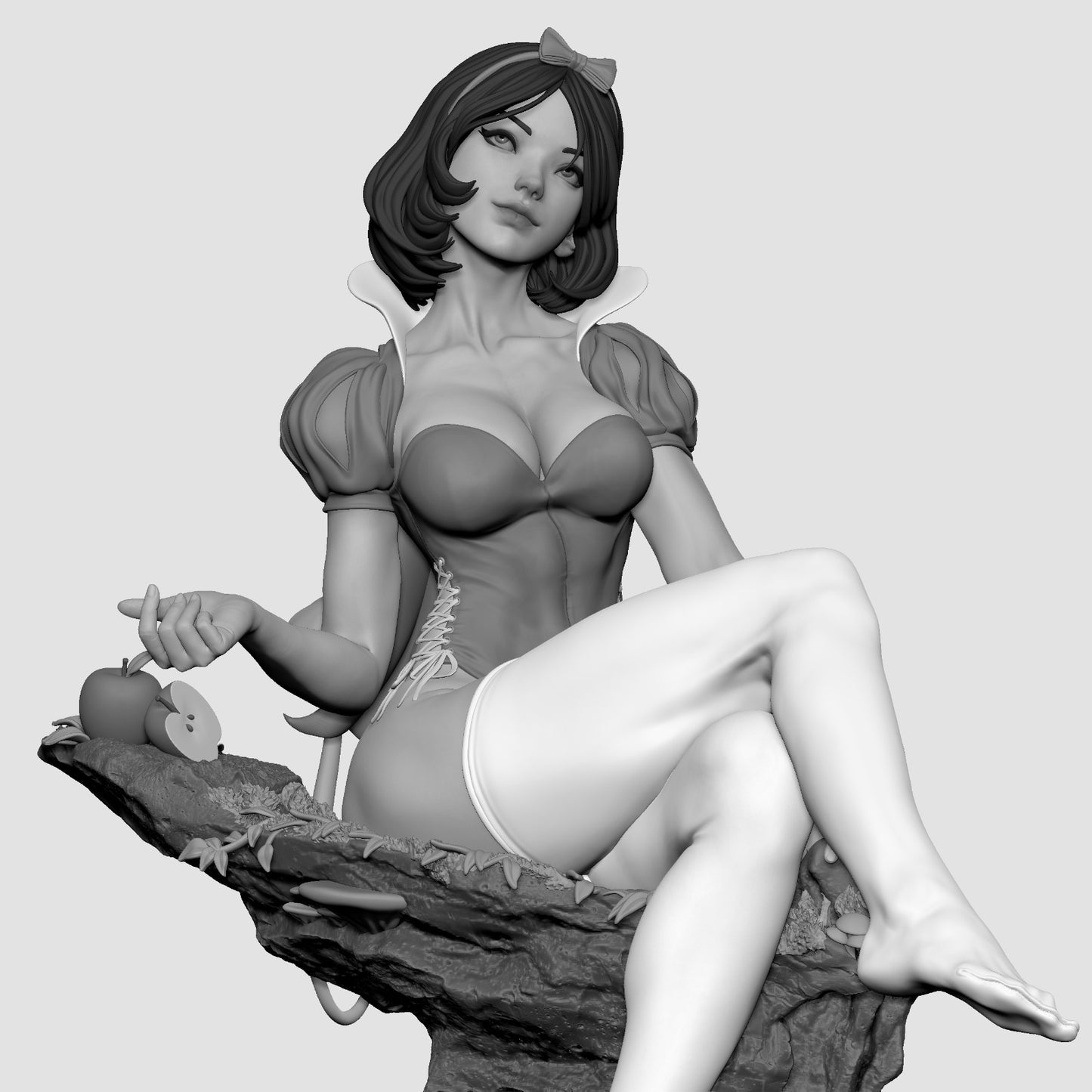 Snow White style Twisted Fairytale Girl resin kit – Unpainted 3D Printed Model kit