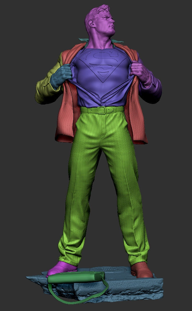 Superman Style DC Comics Justice League Hero Unpainted Resin Garage (1/6-1/12)
