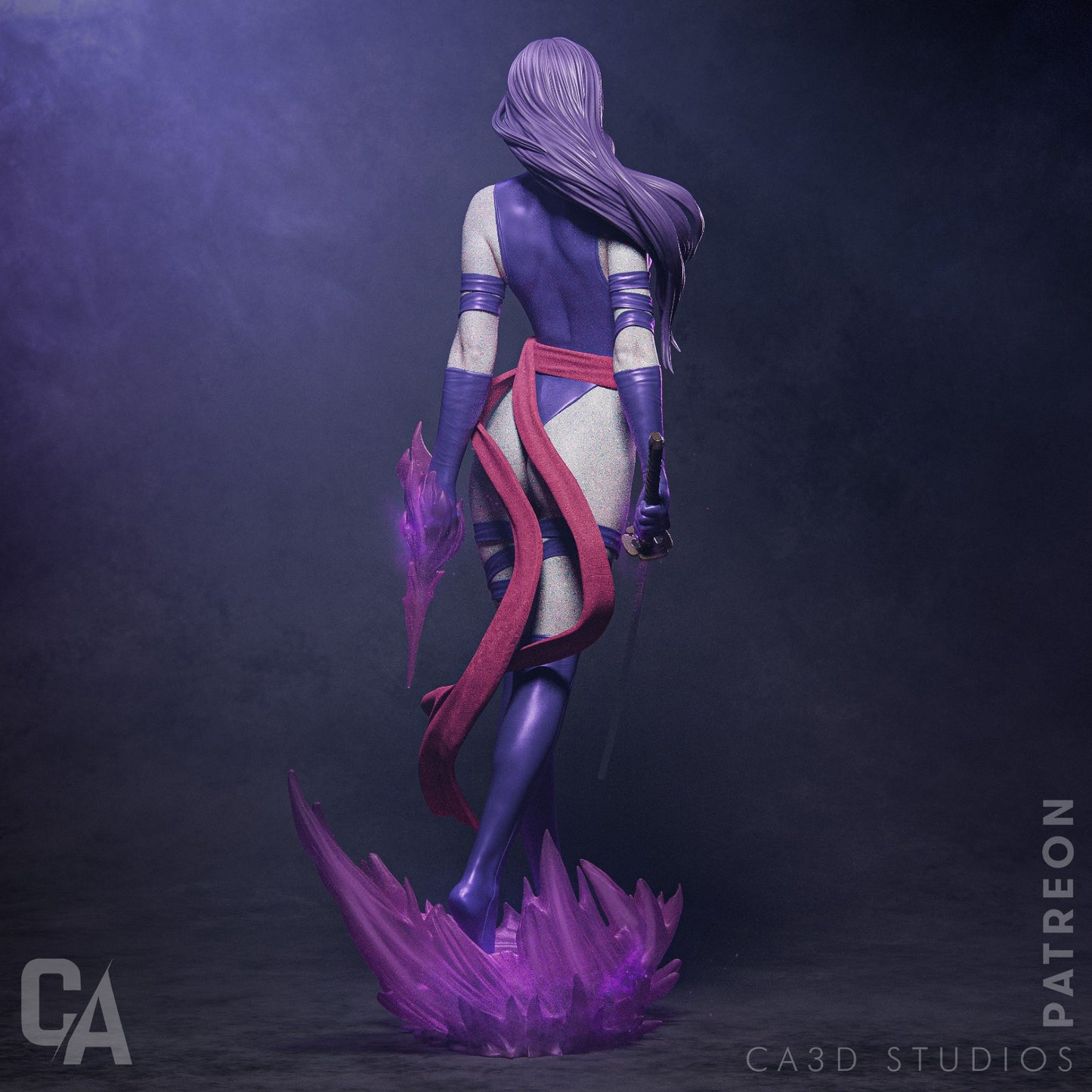 Psylock style Psychic Blade Girl resin kit – Unpainted 3D Printed Model kit