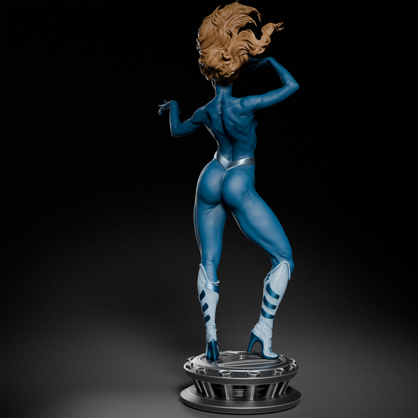 Invisible Woman style Forcefield Heroine resin kit – Unpainted 3D Printed Model kit