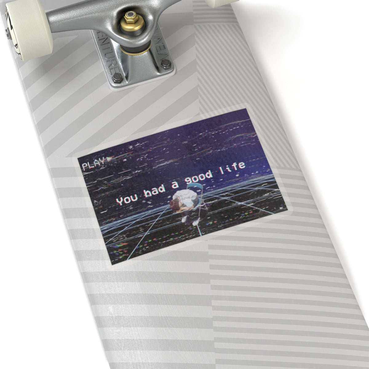 You Had a Good Life Kiss Cut Sticker – Vaporwave Shinji Aesthetic Anime Sticker, Sad VHS Lo-Fi Mood