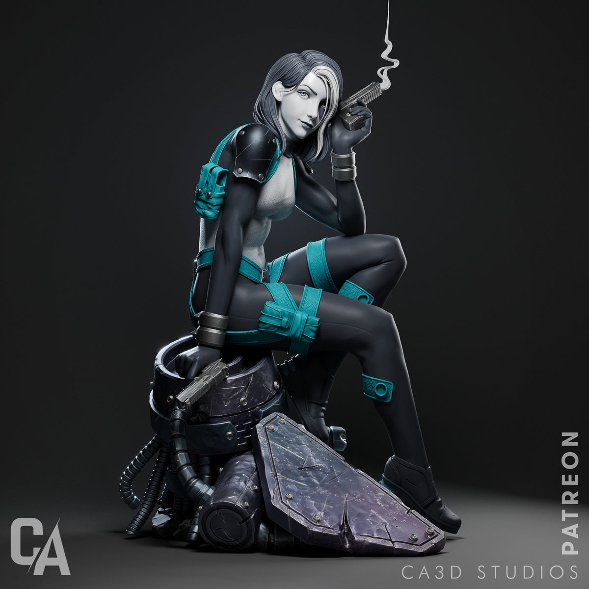 Domino Style Marvel X-Men Comic Hero Unpainted Resin Garage Model Kit (1/6-1/12)