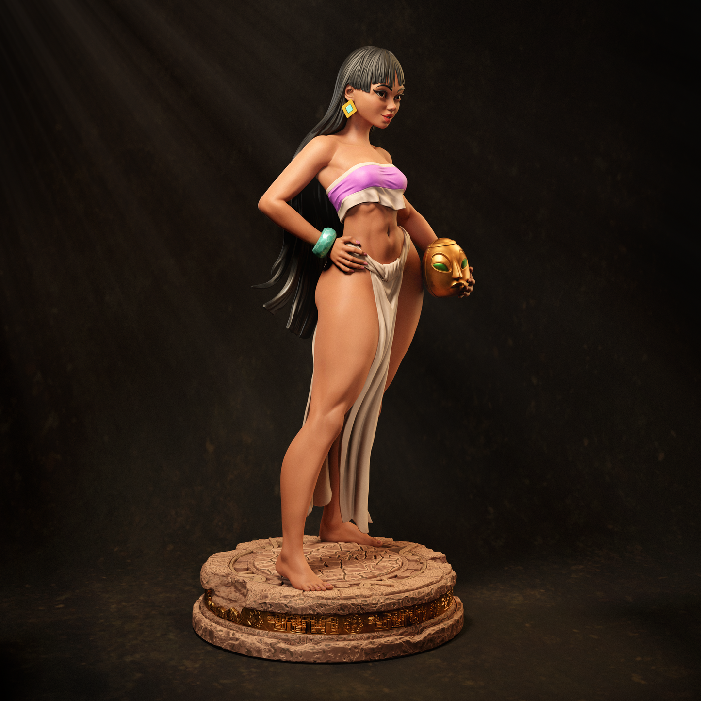 Chel style Animated Trickster Girl resin kit – Unpainted 3D Printed Model kit