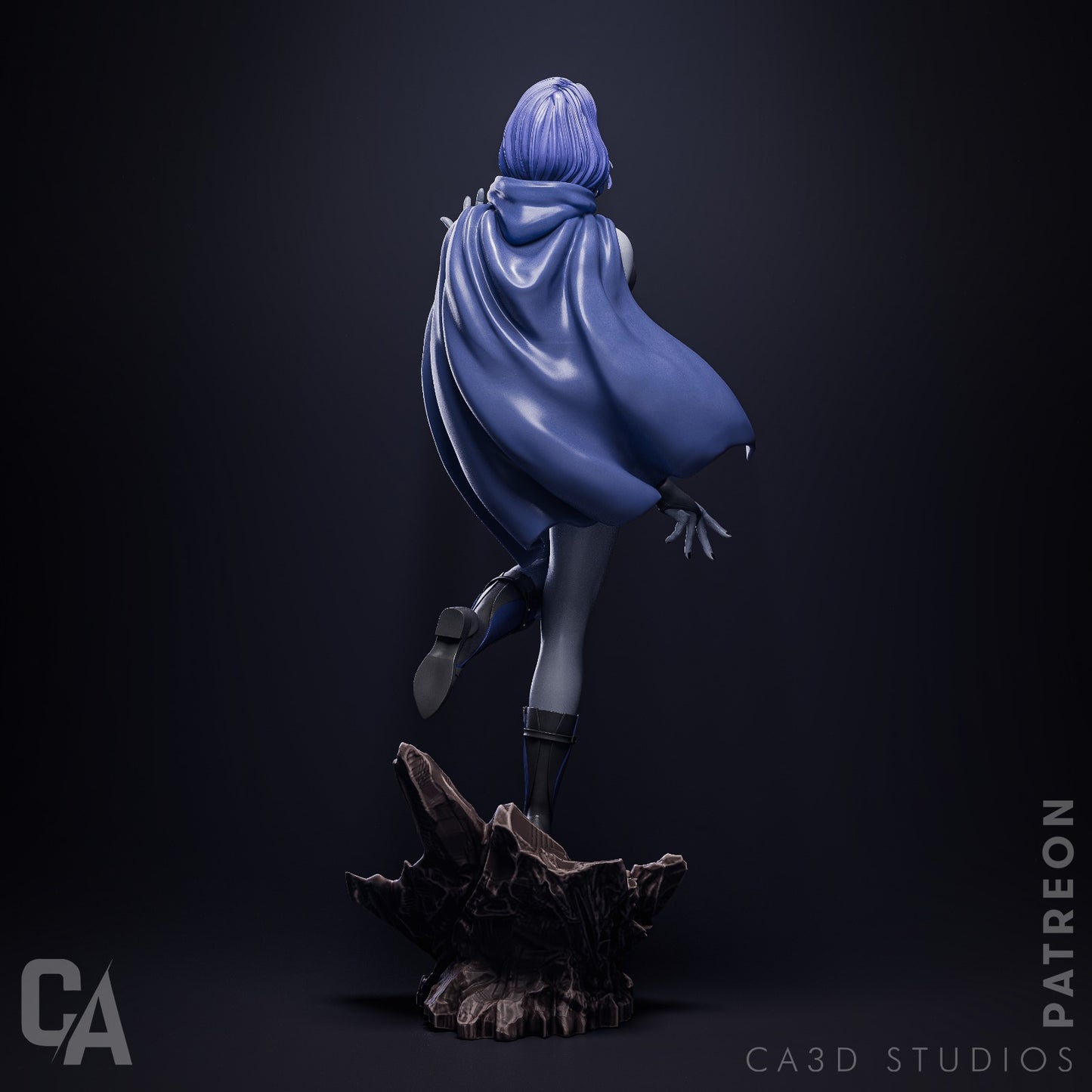 Raven style Shadow Sorceress Girl resin kit – Unpainted 3D Printed Model kit