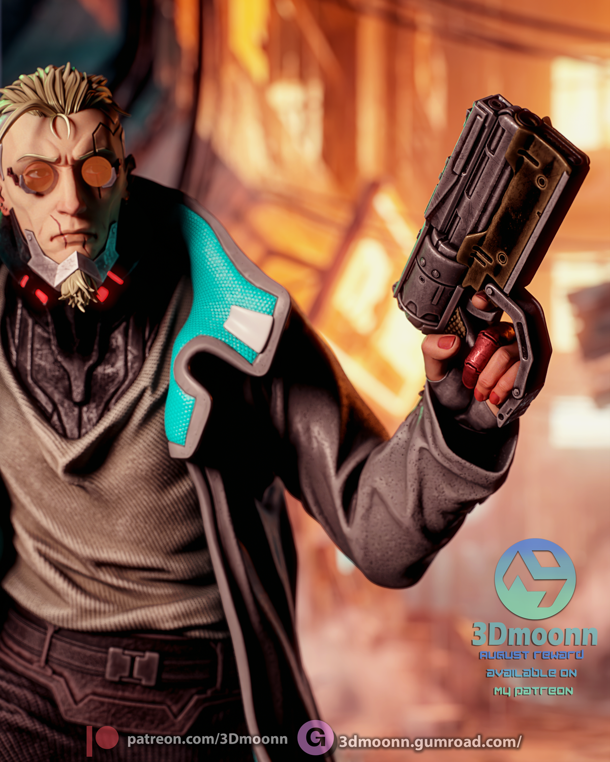 Weak Kingsley Style Cyberpunk Edgerunners 2 Unpainted Resin Kit (1/6-1/12)