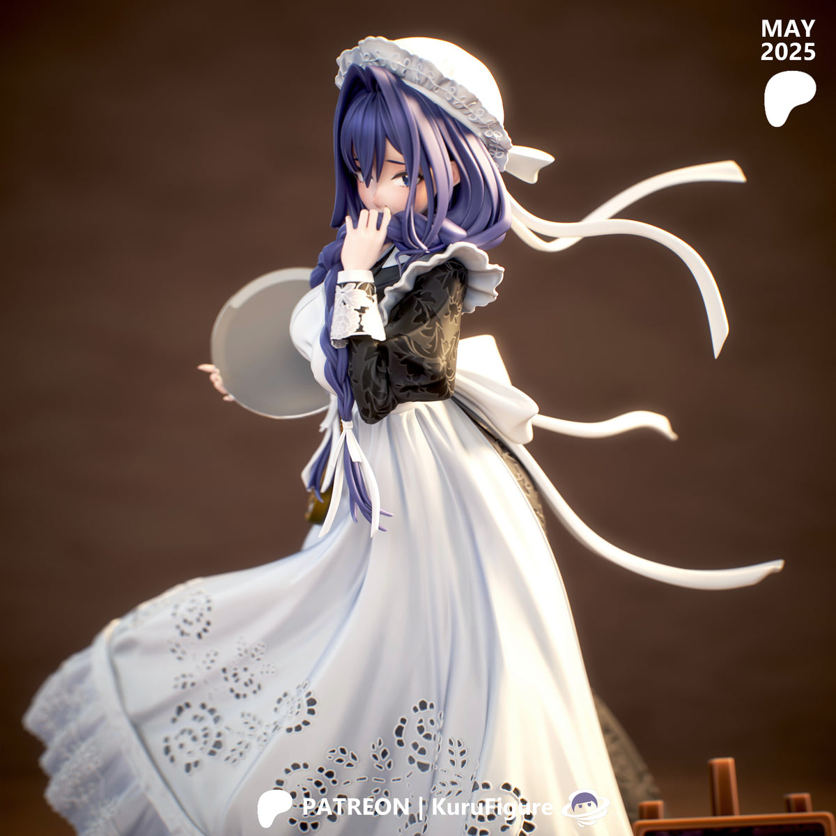 Maid Ouro Kronii Style VTuber Unpainted Resin Garage Kit (1/6-1/12)