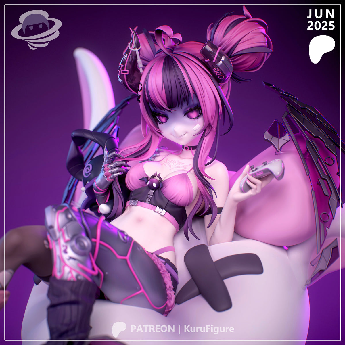 Ironmouse Style VTuber Unpainted Resin Garage Kit (1/6-1/12)