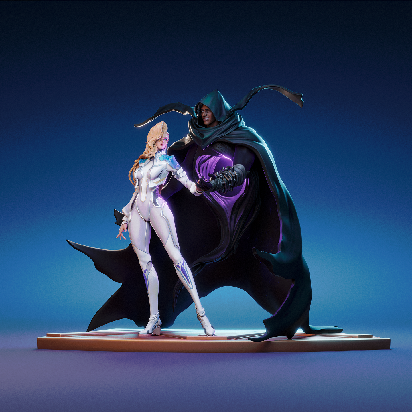 Cloak and Dagger style Duo resin kit – Unpainted 3D Printed Model kit