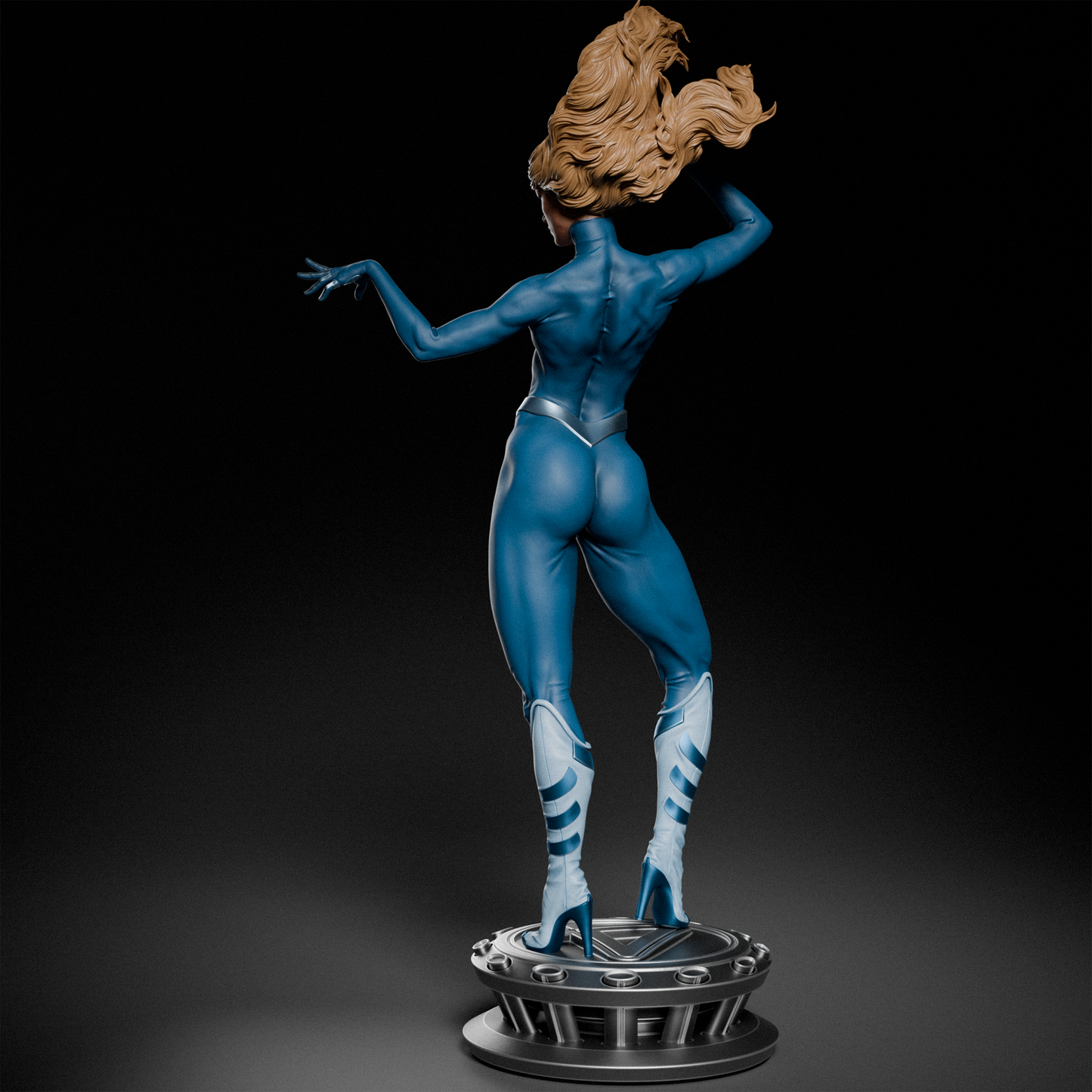 Invisible Woman style Forcefield Heroine resin kit – Unpainted 3D Printed Model kit