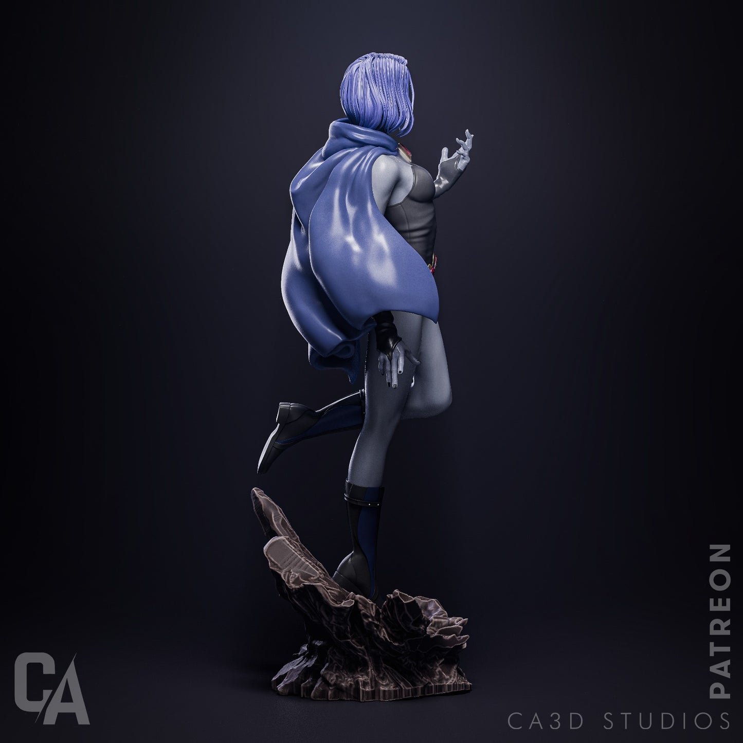Raven style Shadow Sorceress Girl resin kit – Unpainted 3D Printed Model kit