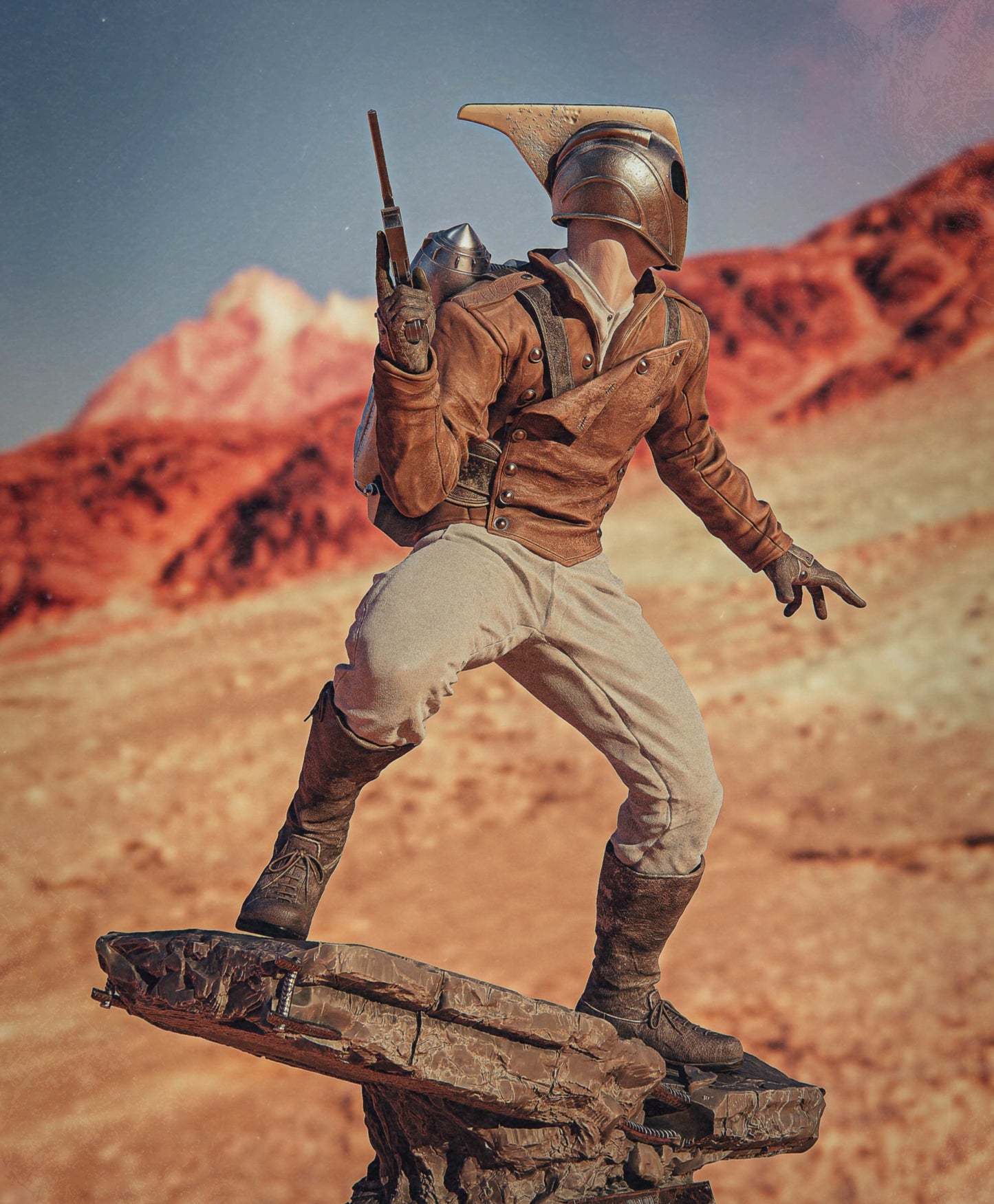 Rocketeer style Sky Ace resin kit – Unpainted 3D Printed Model kit