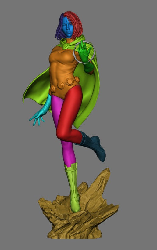 Raven style Shadow Sorceress Girl resin kit – Unpainted 3D Printed Model kit
