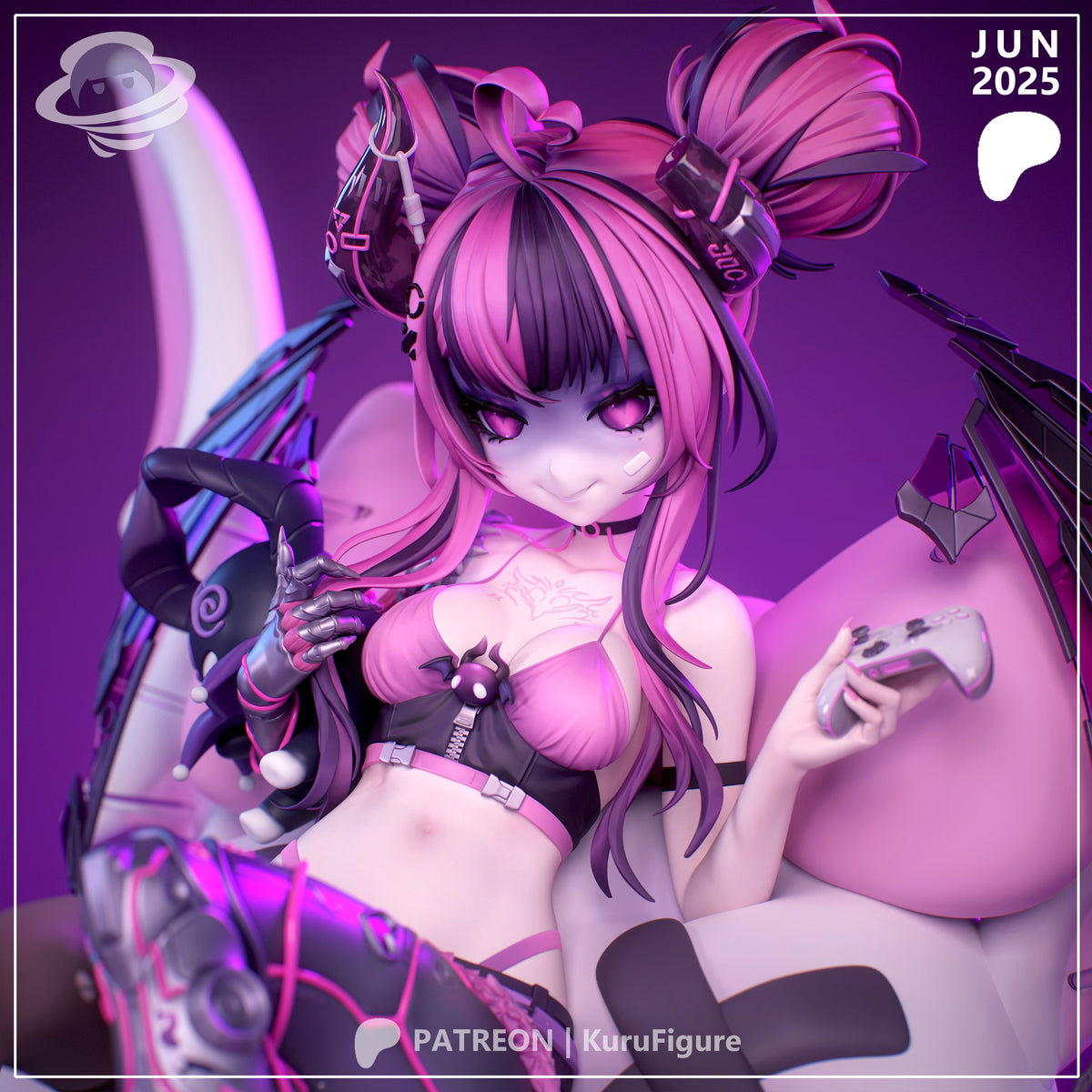 Ironmouse Style VTuber Unpainted Resin Garage Kit (1/6-1/12)