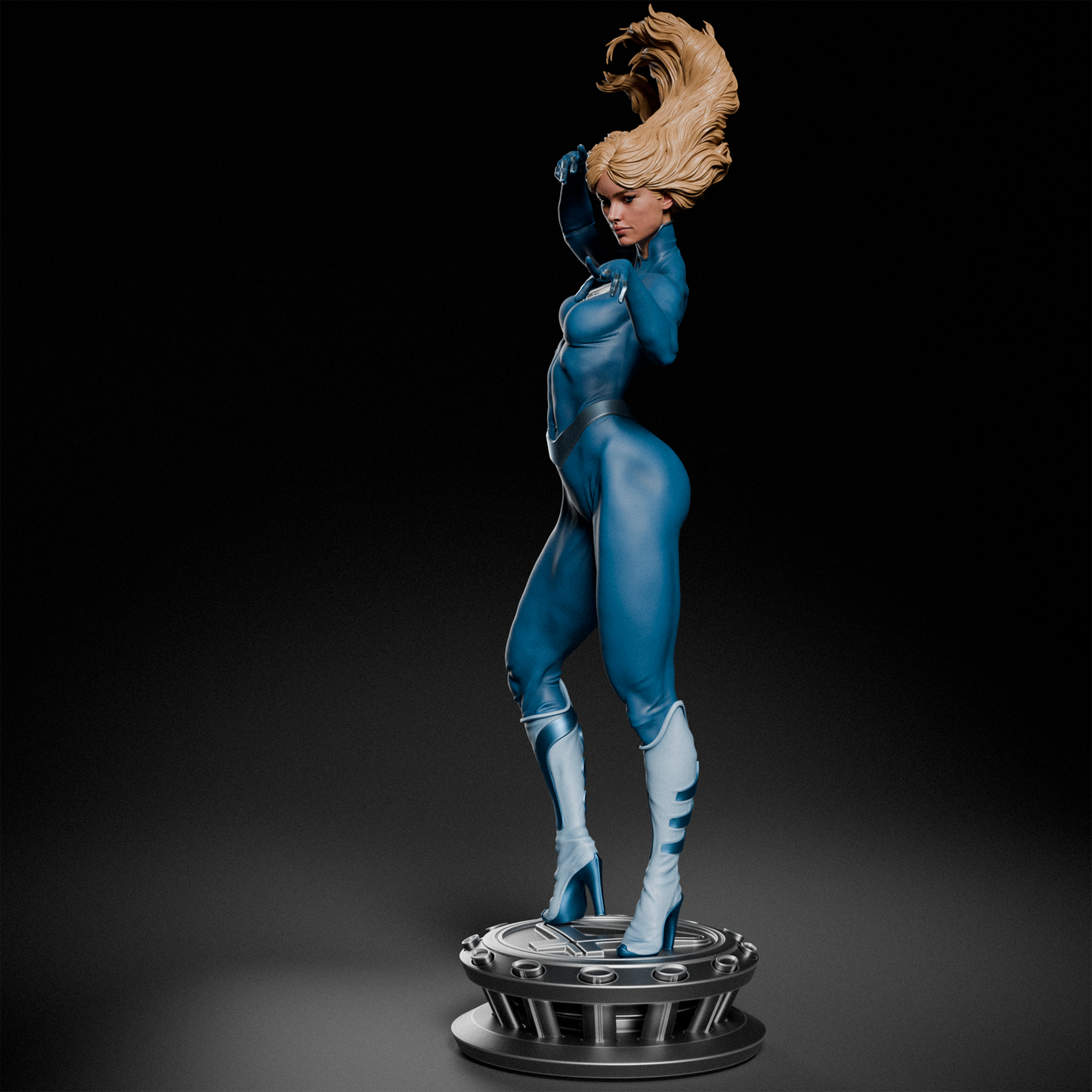 Invisible Woman style Forcefield Heroine resin kit – Unpainted 3D Printed Model kit