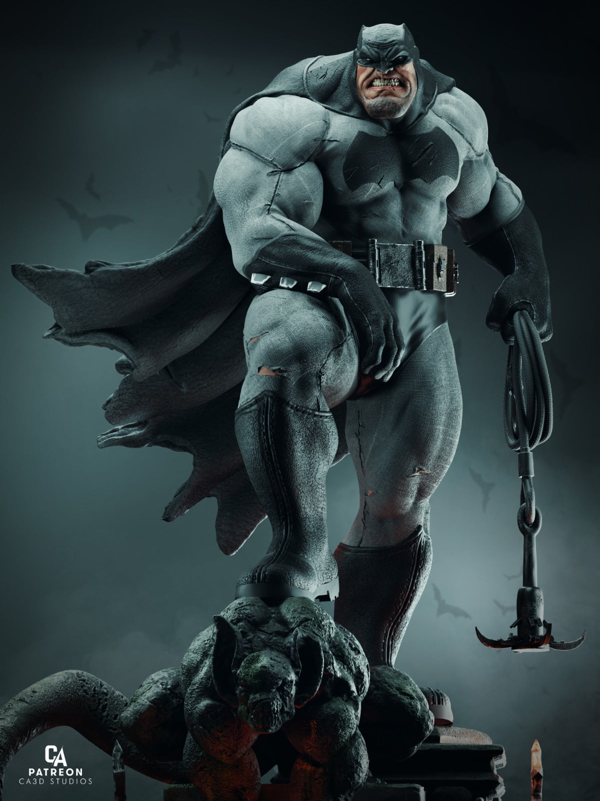 Monsterous Batman Style DC Comics Hero Unpainted Resin Garage Kit (1/6-1/12)