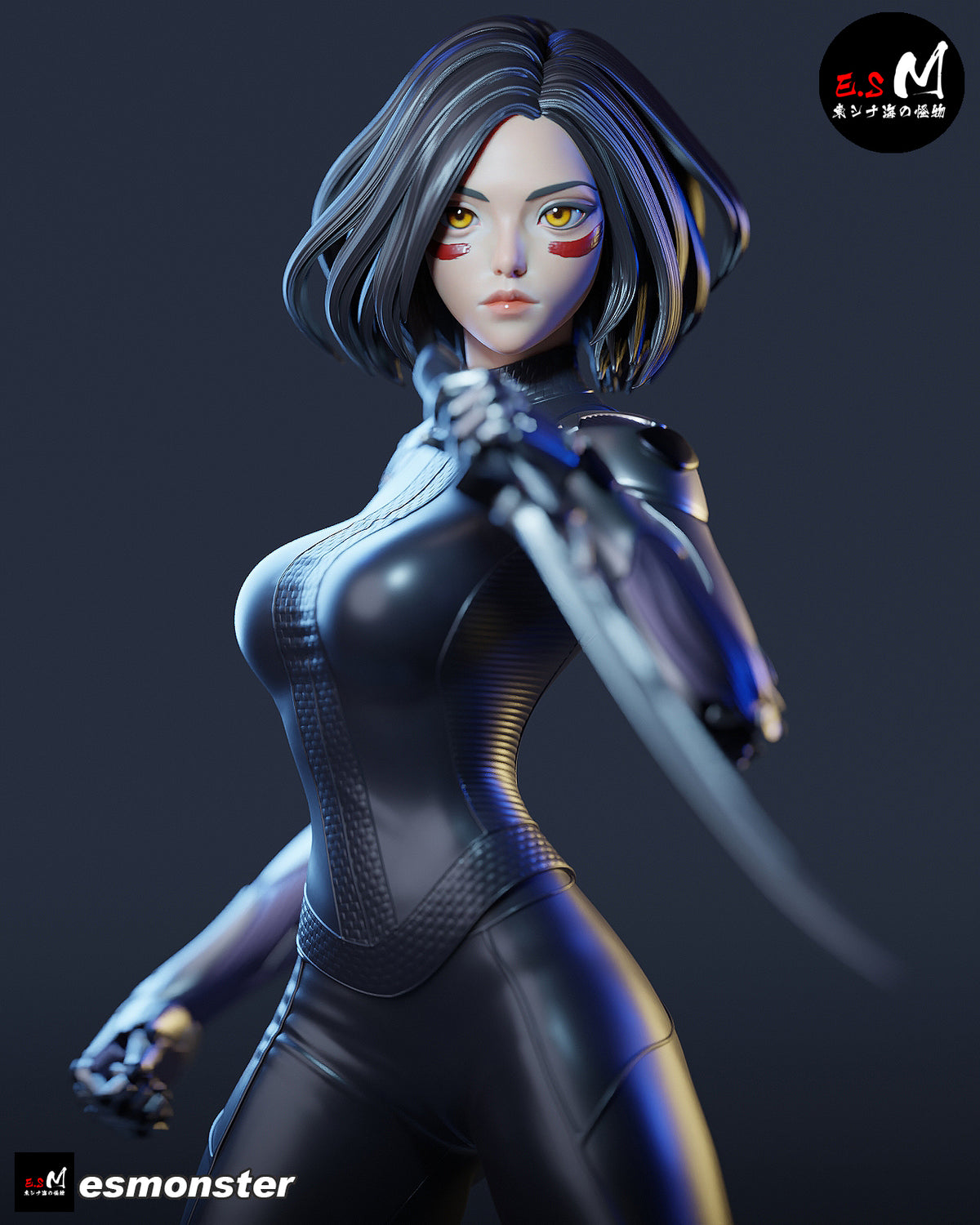 Alita Style Battle Angel Cyberpunk Unpainted Resin Garage Kit (1/6-1/12)