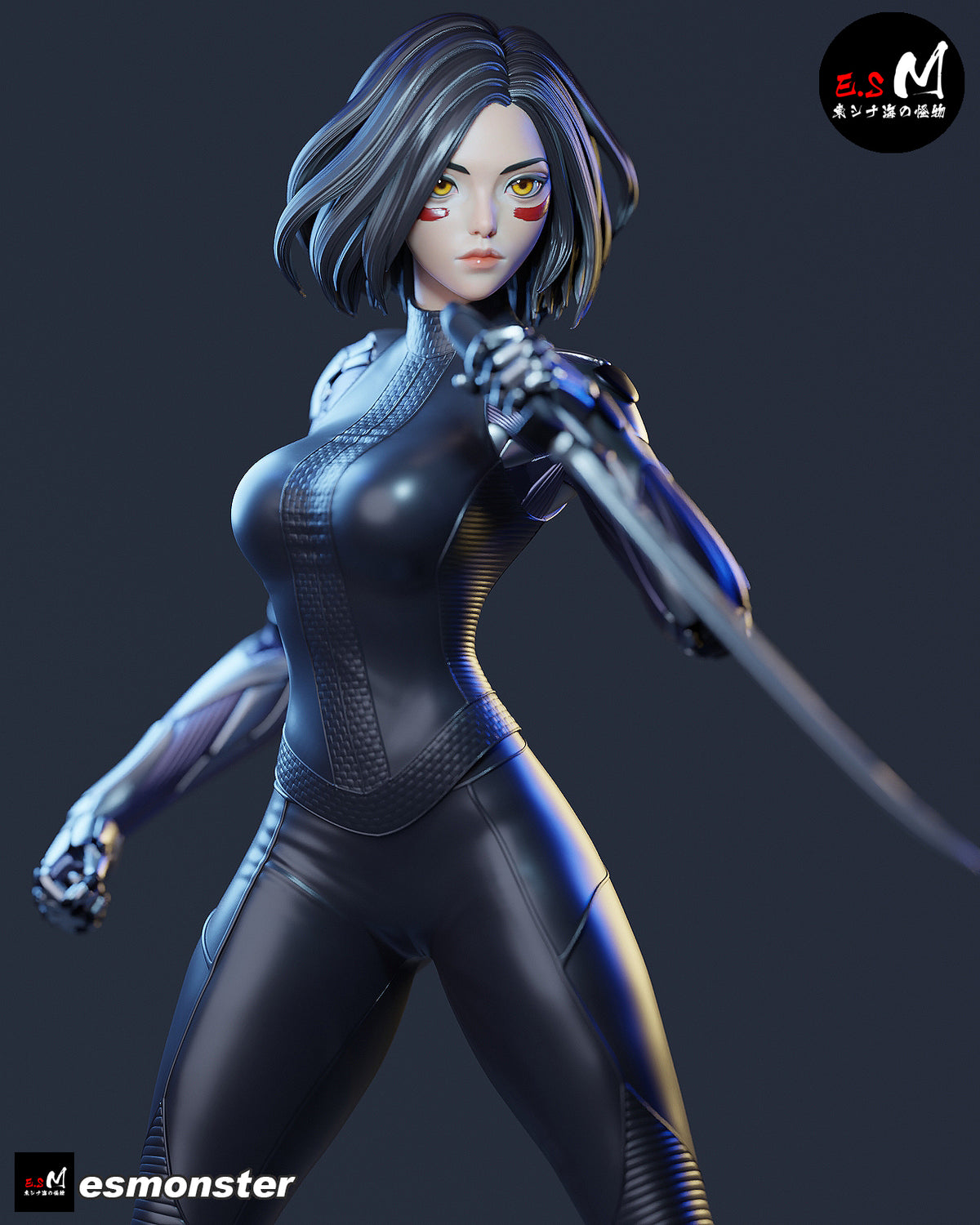 Alita Style Battle Angel Cyberpunk Unpainted Resin Garage Kit (1/6-1/12)