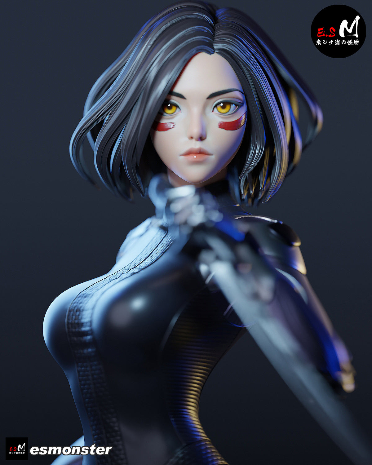 Alita Style Battle Angel Cyberpunk Unpainted Resin Garage Kit (1/6-1/12)