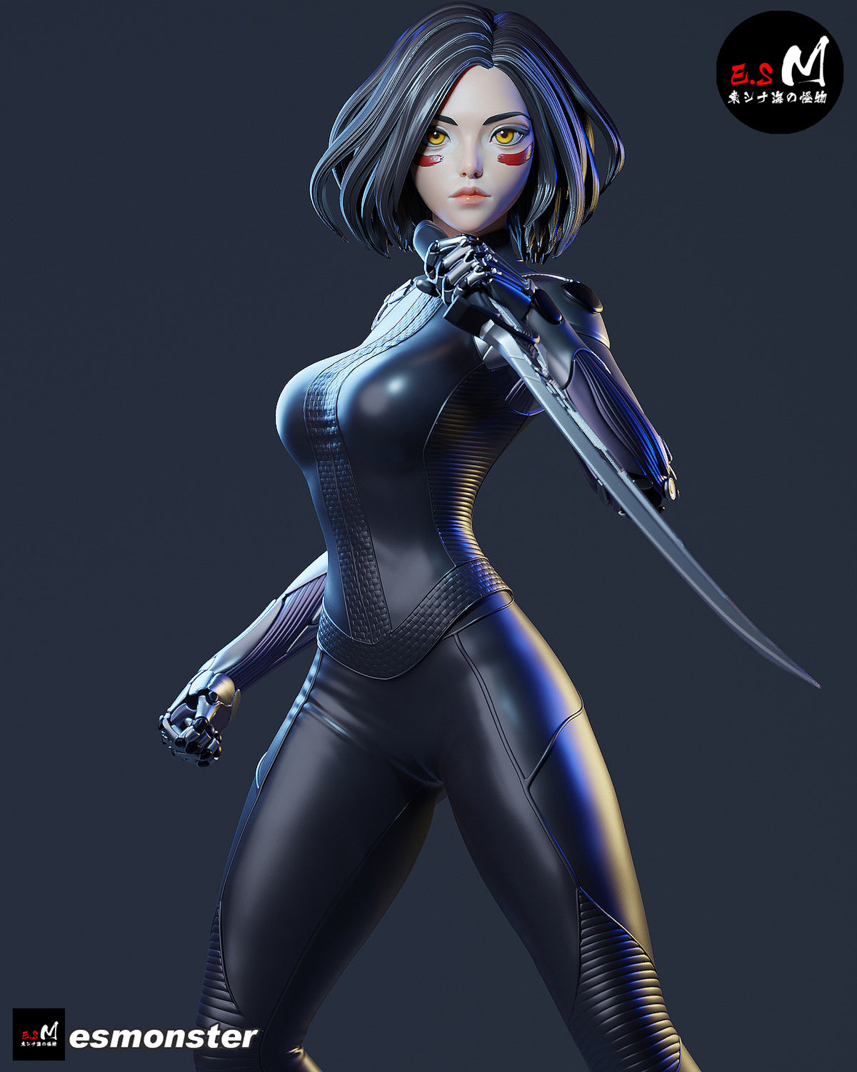 Alita Style Battle Angel Cyberpunk Unpainted Resin Garage Kit (1/6-1/12)