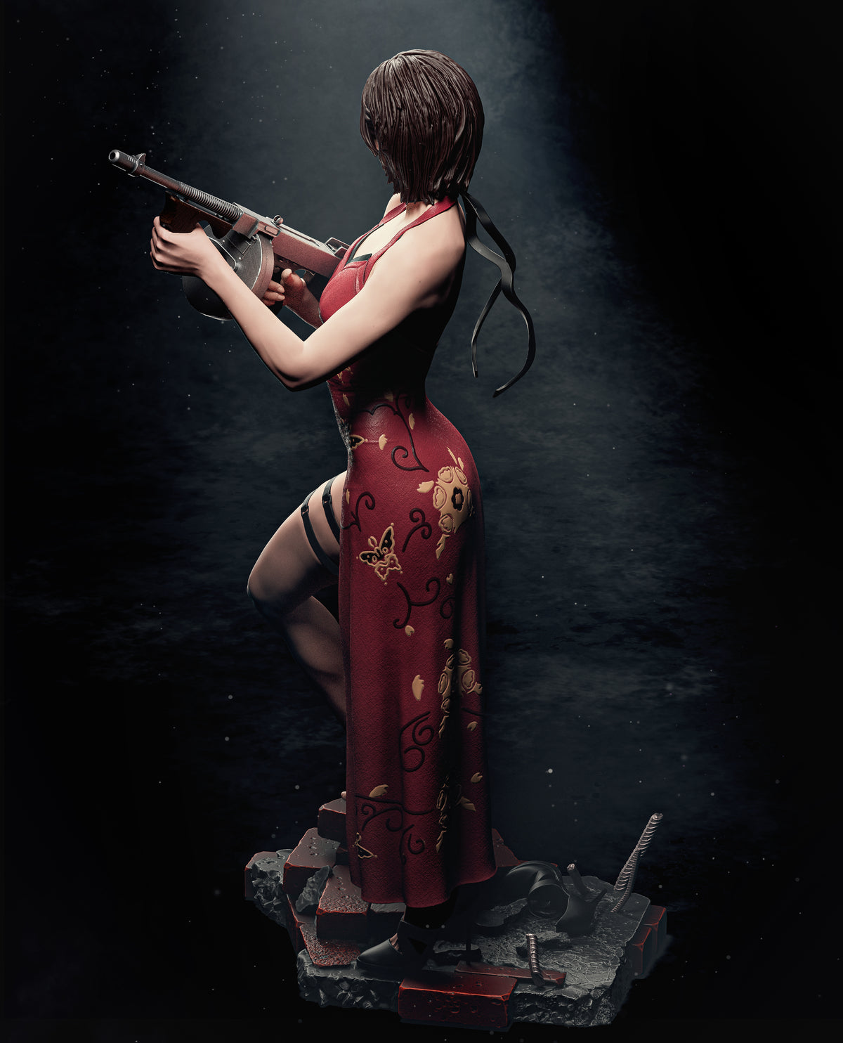 Ada Wong Style Resident Evil Capcom Unpainted Resin Garage Model Kit (1/6-1/12)